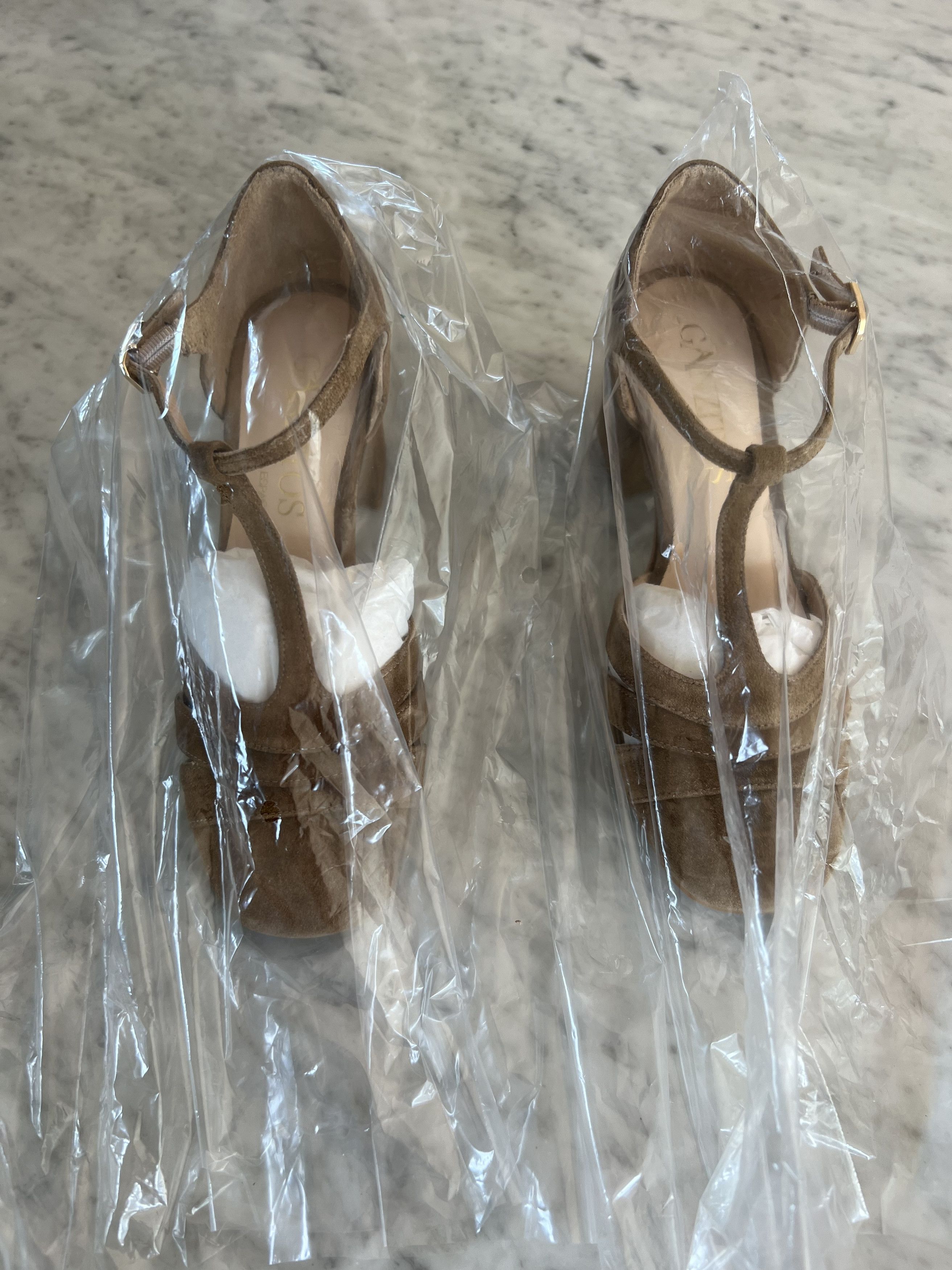 Other Women's Ganzitos Aitana Ante Sigaro Tan Suede Heels Size US 5.5 / IT 35.5 - 3 Thumbnail