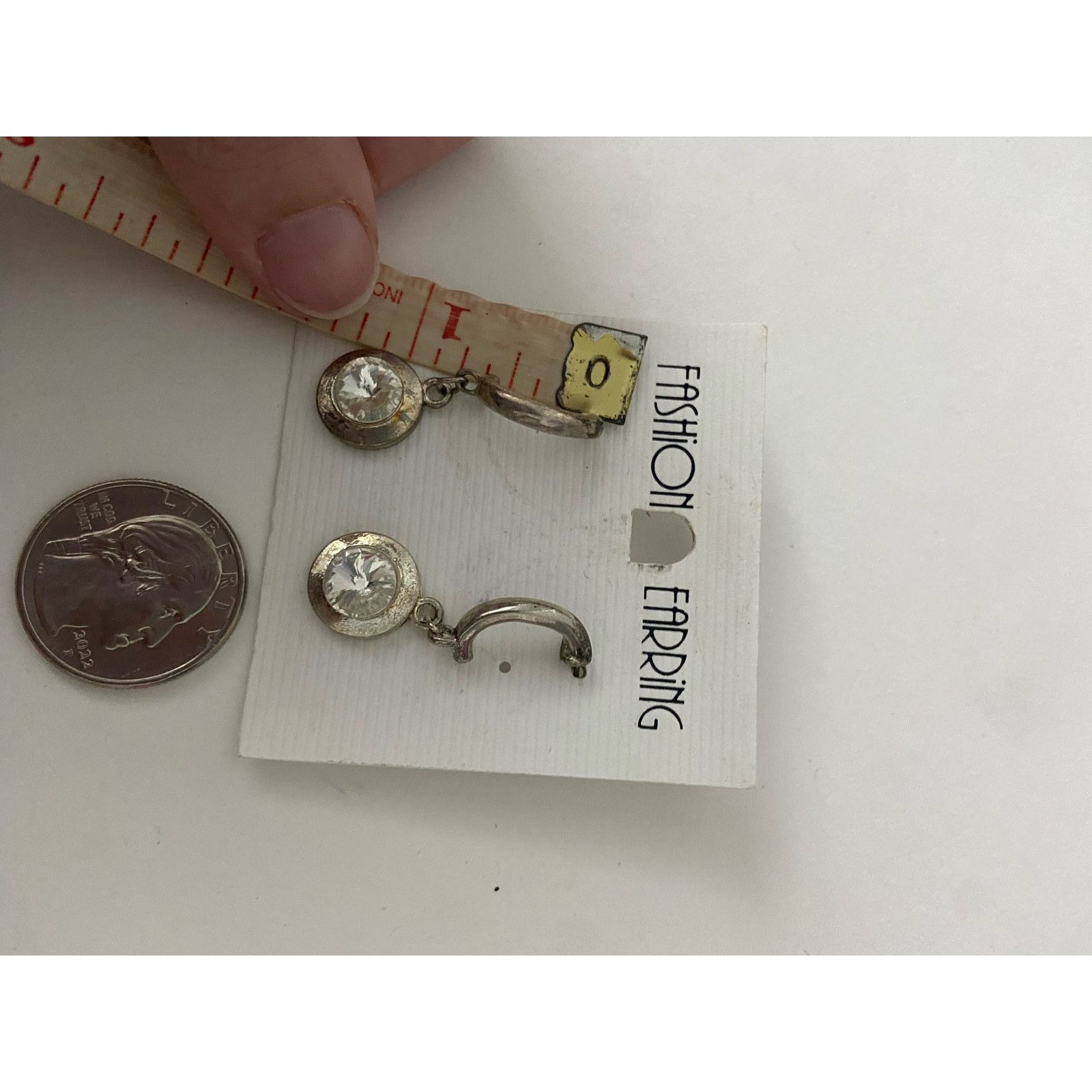Other hoop earrings with rhinestone charm Size ONE SIZE - 2 Thumbnail