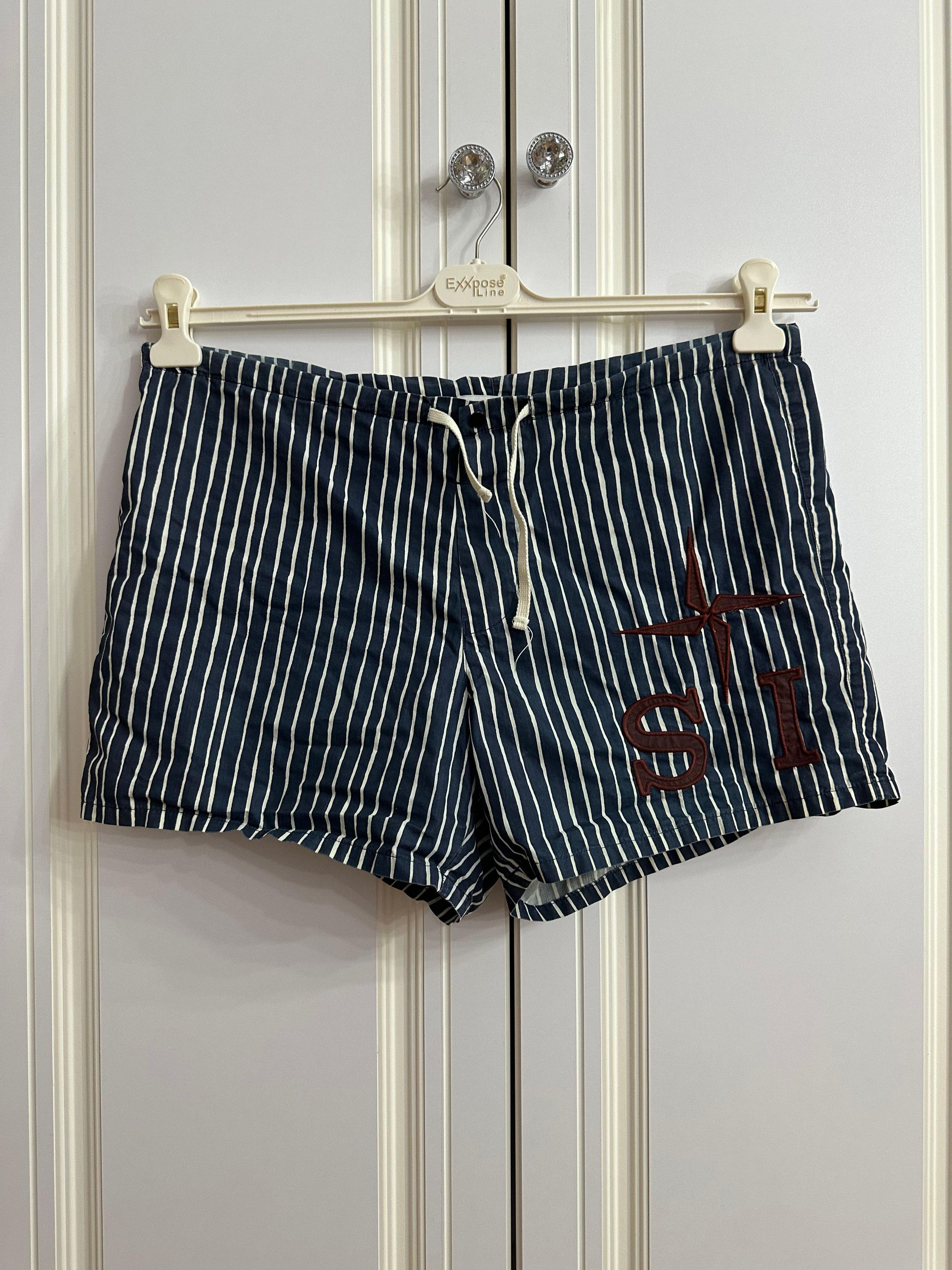 Stone Island × Vintage CC000013 Stone Island 2003 Archive Shorts in Blue White Size US 32 / EU 48 - 1 Thumbnail