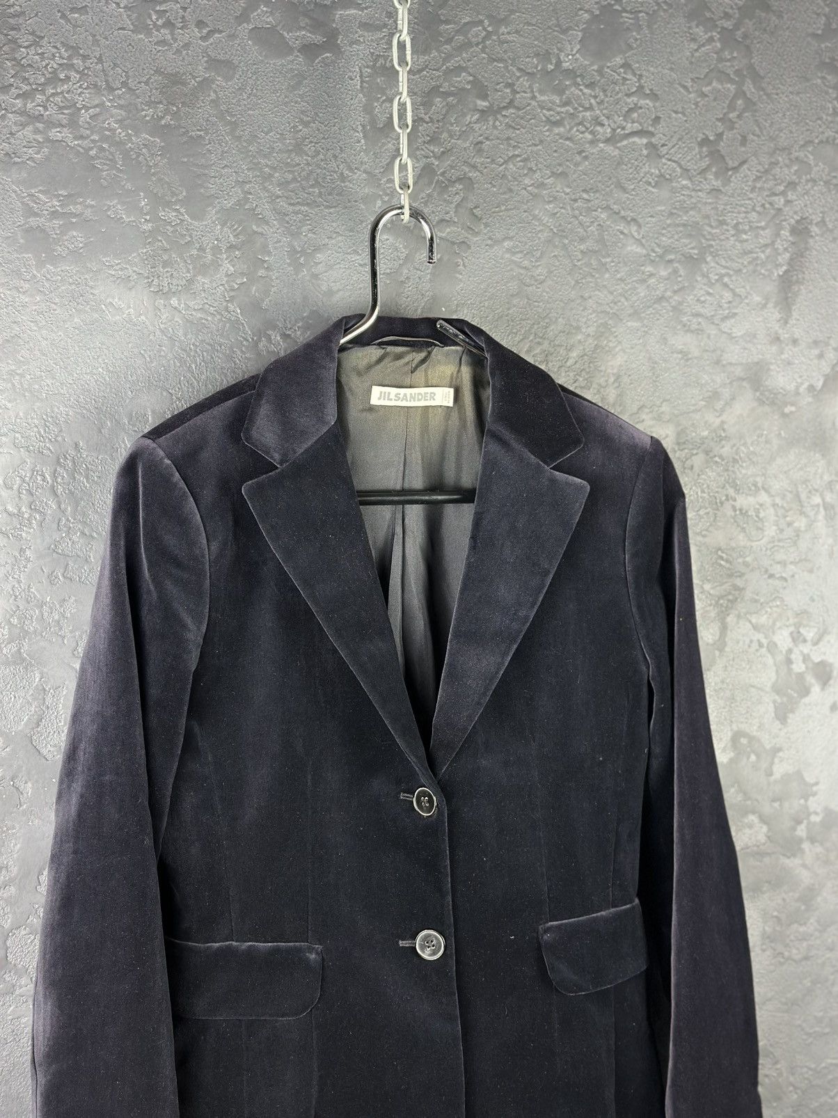 Jil Sander JIL SANDER Black Velour Blazer Jacket Women’s Size 40 Size S / US 4 / IT 40 - 2 Thumbnail