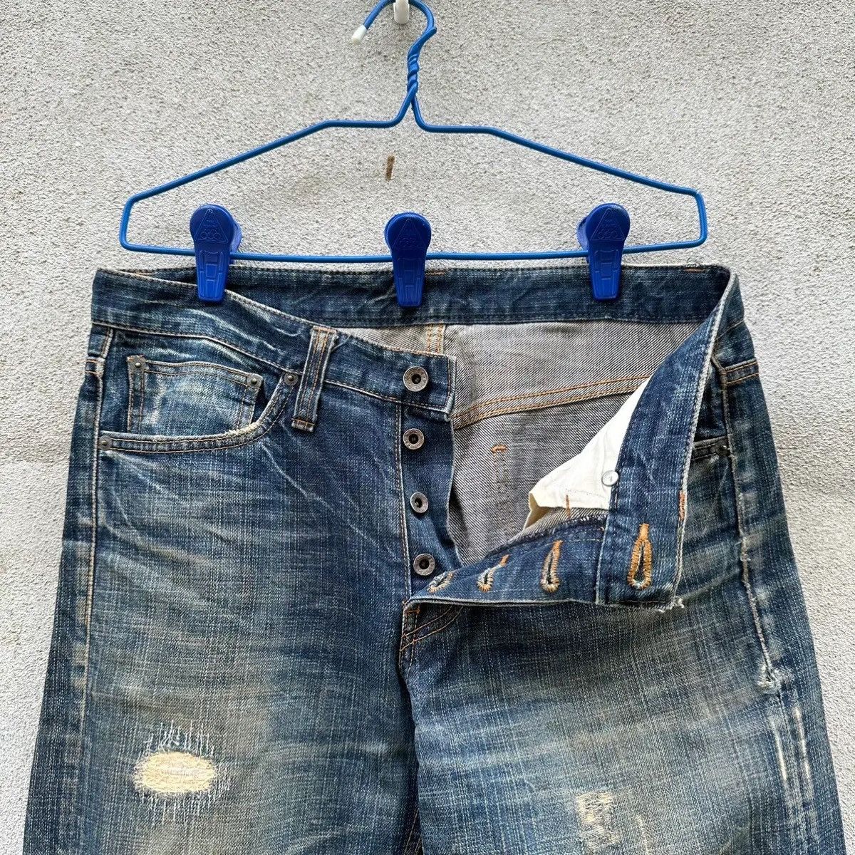 Japanese Brand JAPANESE TAKEO KIKUCHI JEANS RARE NICE FADING DENIM PANTS Size US 32 / EU 48 - 11 Thumbnail