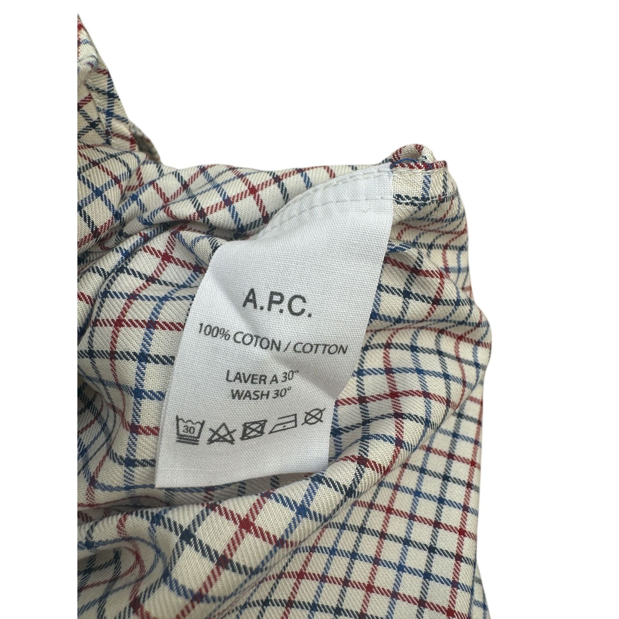 A.P.C. White checkered shirt Size US M / EU 48-50 / 2 - 5 Thumbnail