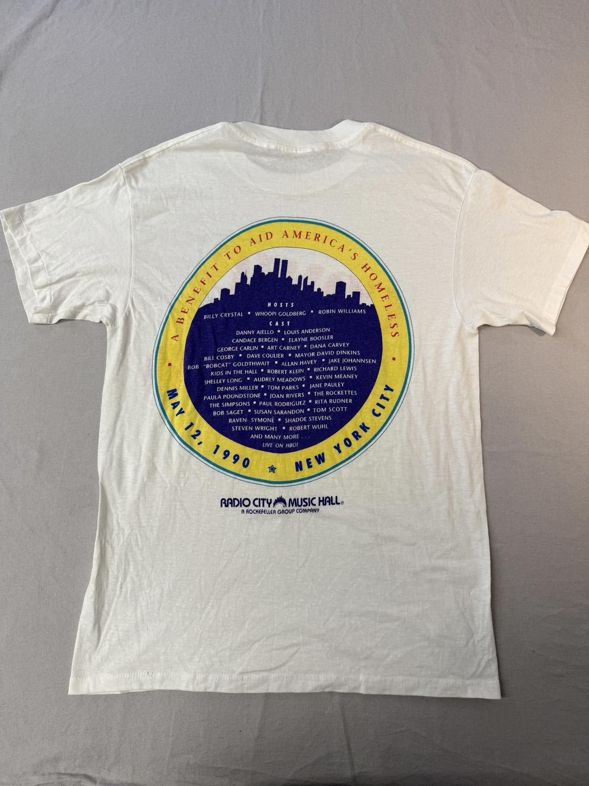 Designer VTG Comic Relief T-shirt 1990 Aid Americas Homeless Tee - L Size US L / EU 52-54 / 3 - 2 Thumbnail