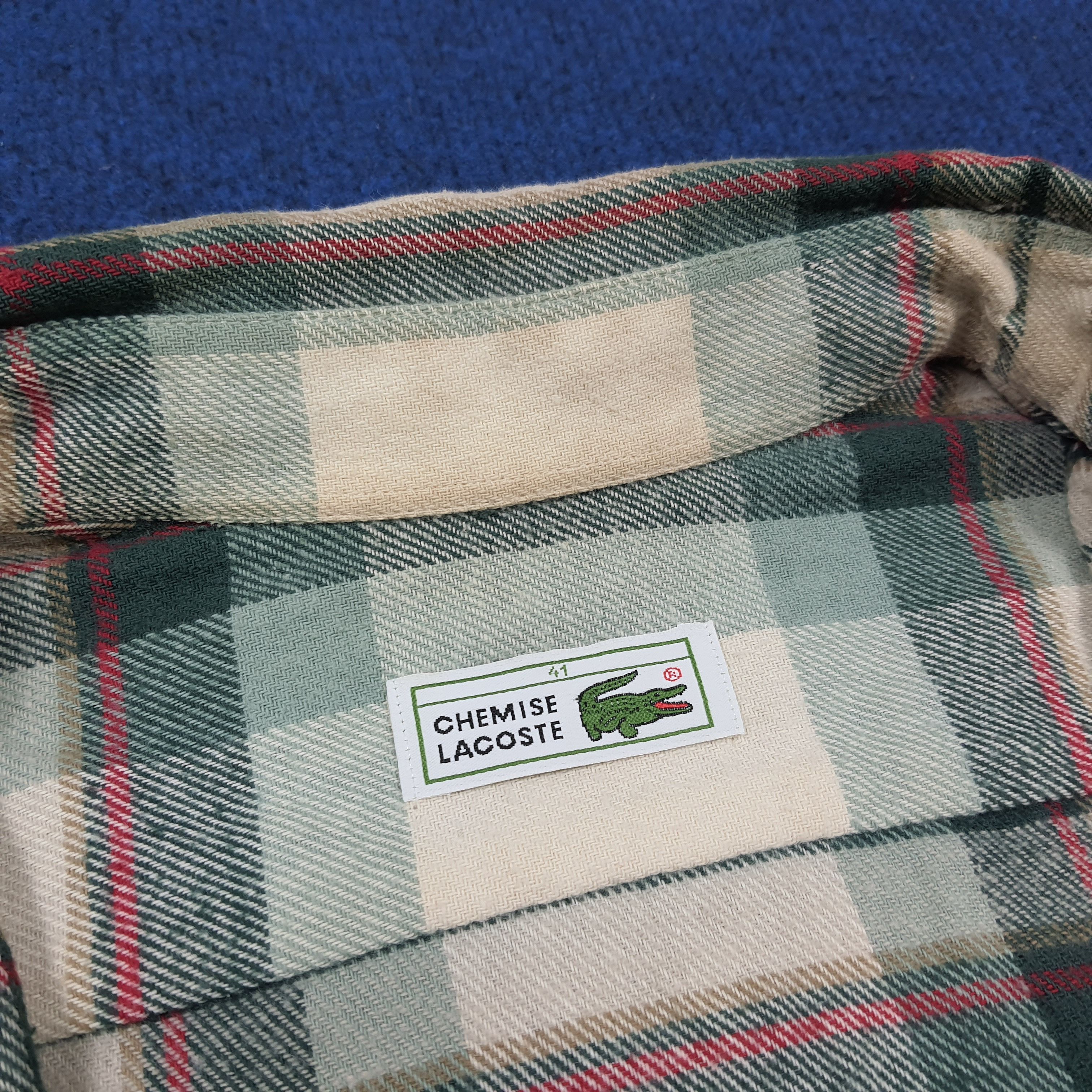 Lacoste Vintage Chemise Lacoste Flannel Button Up Shirt C285N71 Size US XL / EU 56 / 4 - 5 Thumbnail