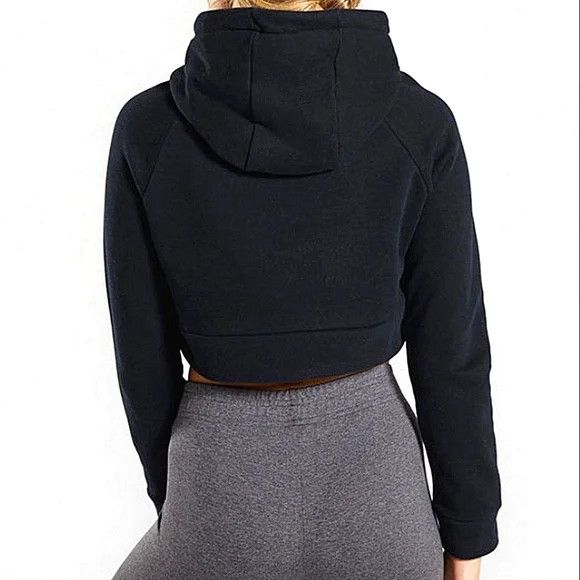 Gymshark Logo Cropped Crest Hoodie Active Athletic Comfy Workout Size S / US 4 / IT 40 - 2 Thumbnail
