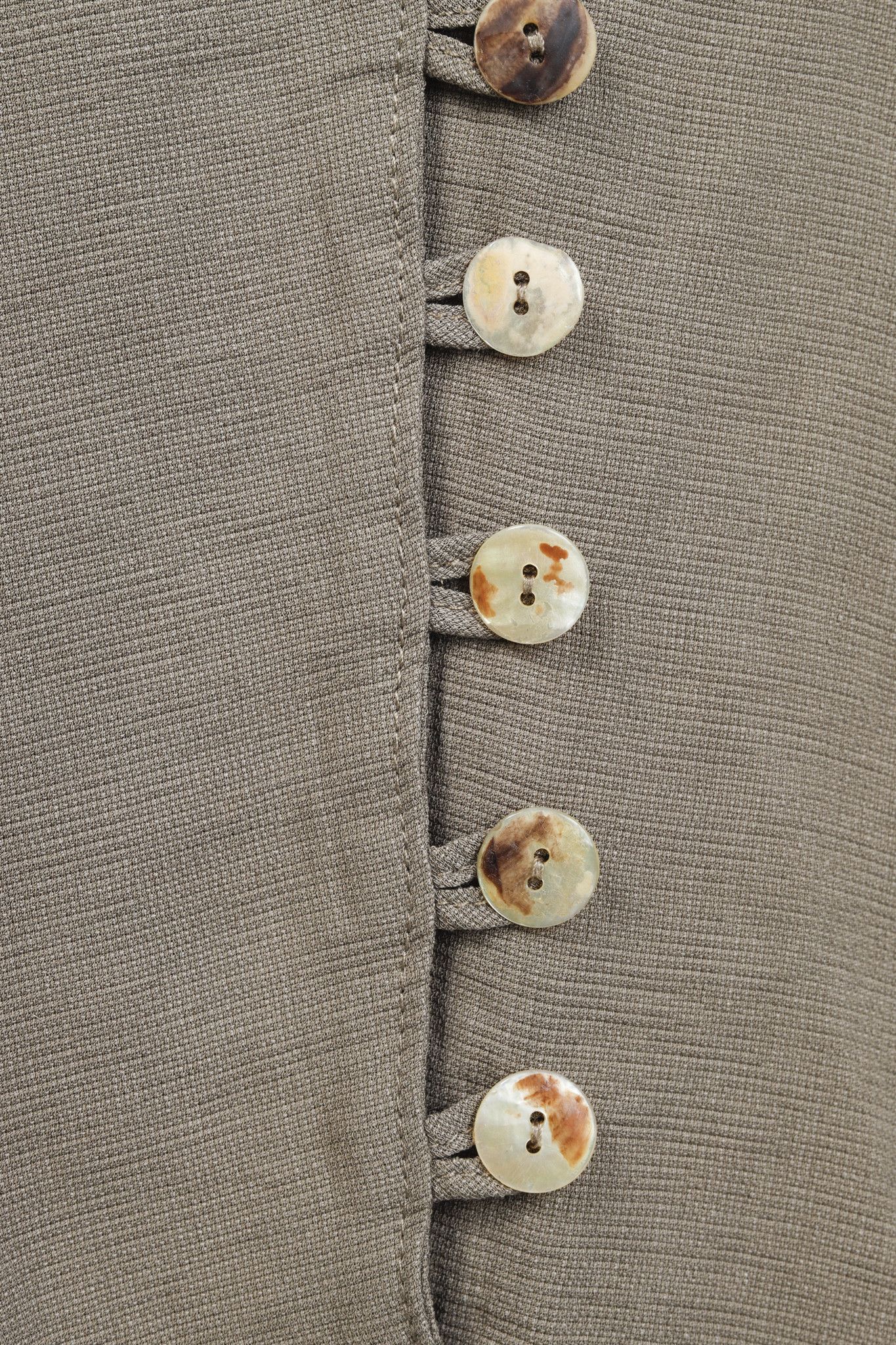 Sarah Pacini Sarah Pacini Shell Trimmed Khaki Jodhpurs Pants Size 26" / US 2 / IT 38 - 7 Thumbnail