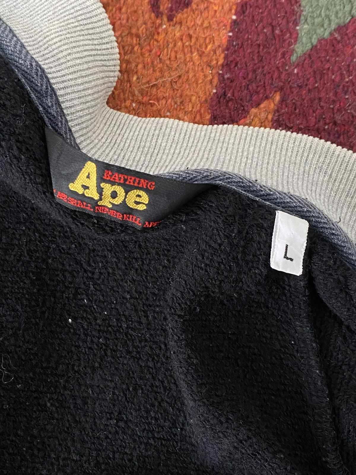 Bape A Bathing Ape 90s Varsity Jacket Bape Exclusive Japan Size US L / EU 52-54 / 3 - 3 Thumbnail