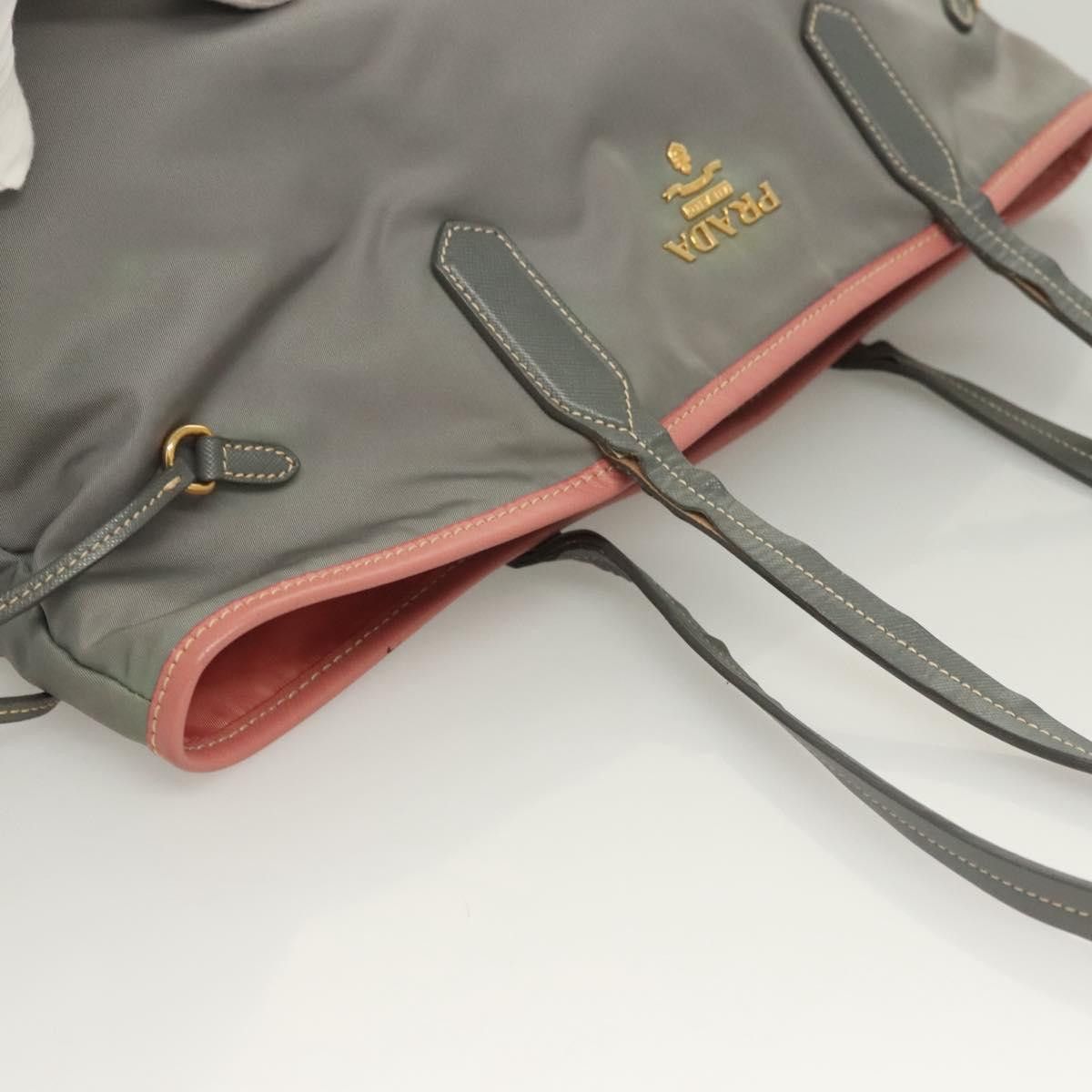 Prada PRADA Tote Bag Nylon Gray Gold Size ONE SIZE - 6 Thumbnail