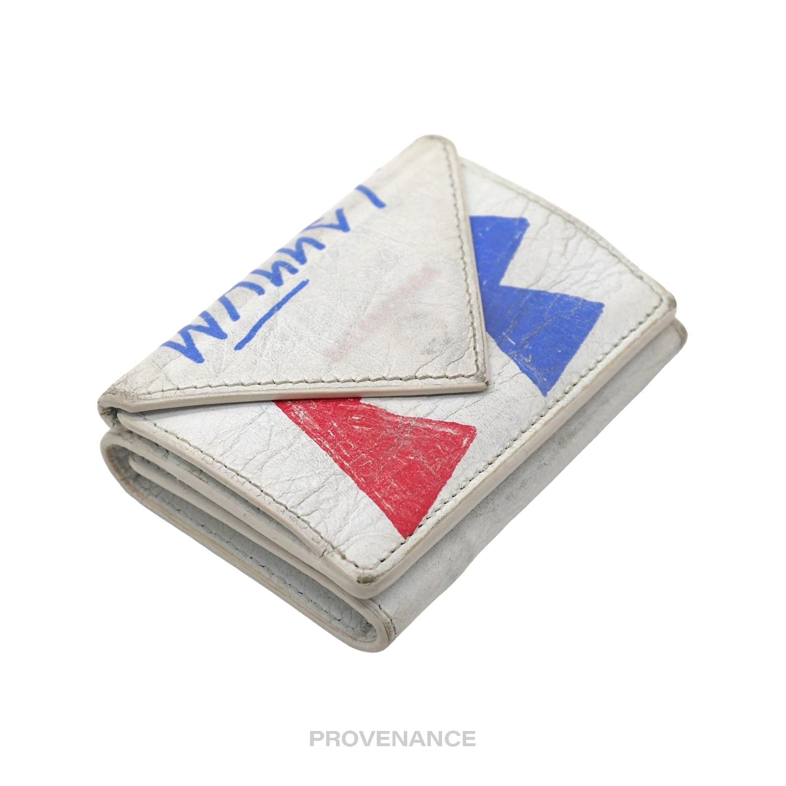 Balenciaga 🔴 Balenciaga Papier Trifold Wallet - Graffiti France Size ONE SIZE - 3 Thumbnail