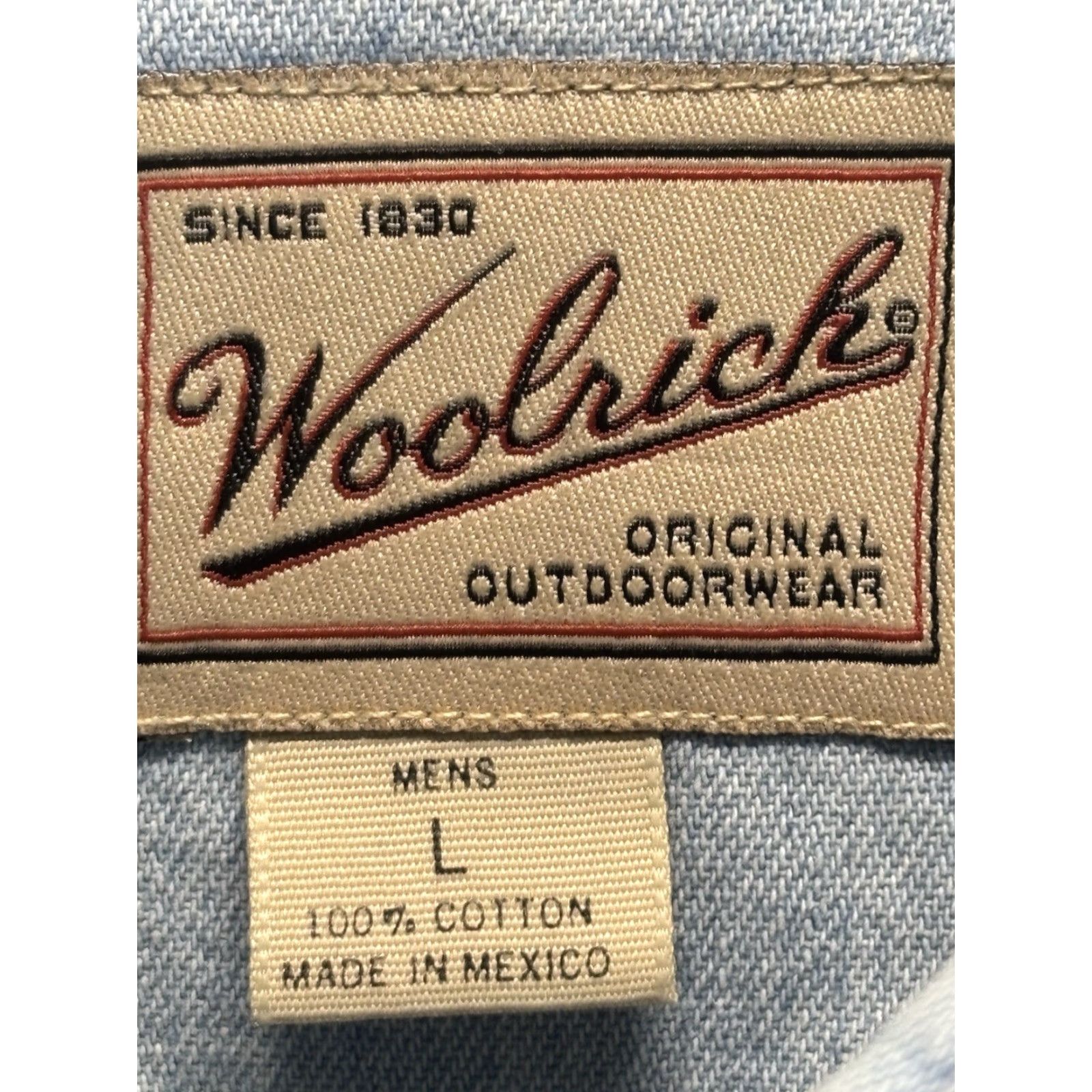 Vintage VINTAGE Woolrich Denim Shirt Large Quilted Shoulder Workwear Outdoor 90s Mens Size US L / EU 52-54 / 3 - 4 Thumbnail