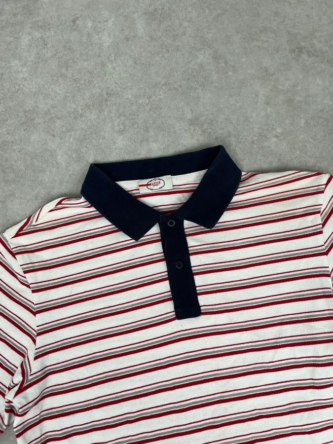 Prada 2000s Prada White & Red Stripes Polo Size US S / EU 44-46 / 1 - 4 Thumbnail