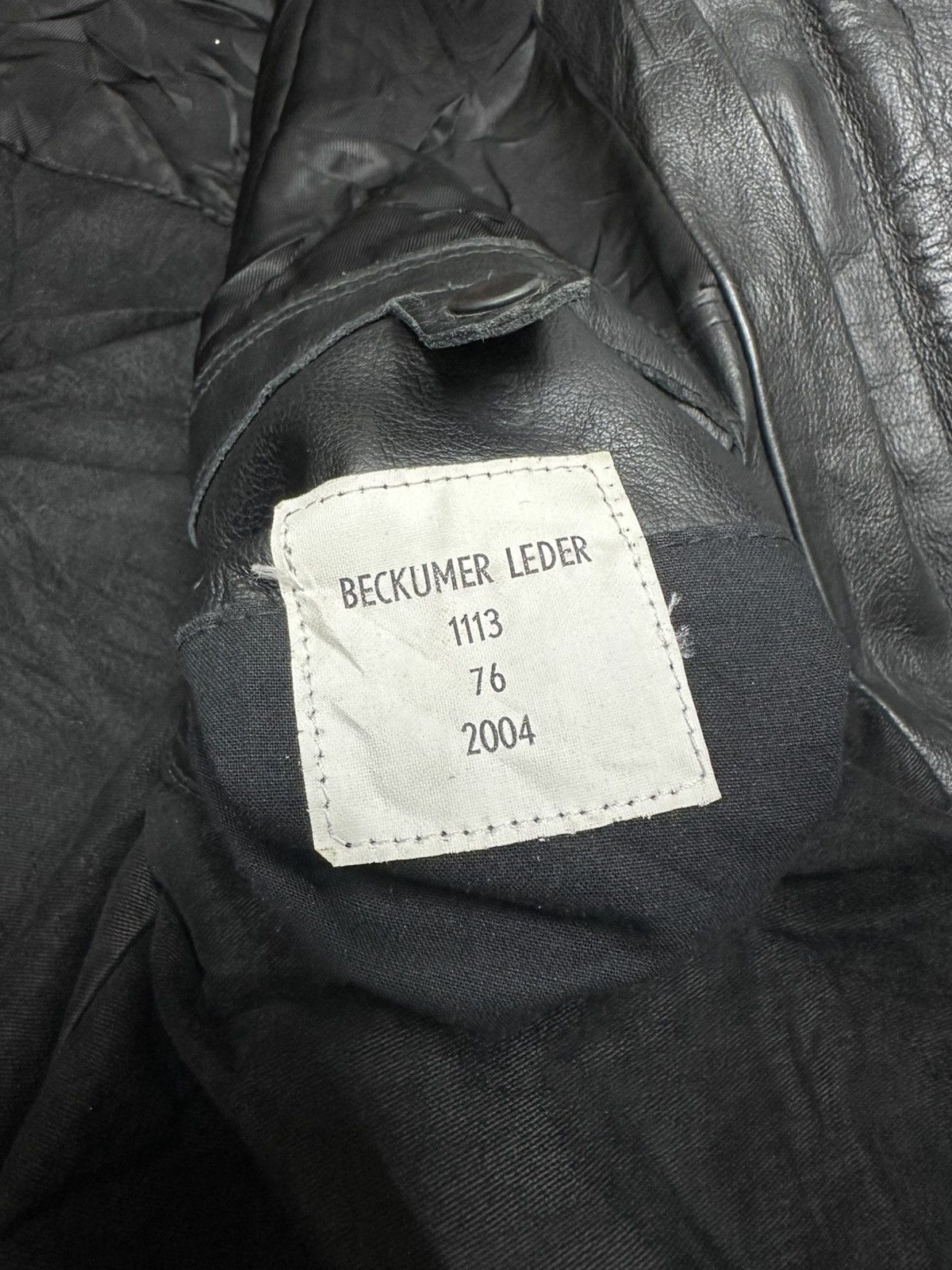 Leather × Vintage Vintage Beckumer Polizei Leather Jacket Similar to Vetements Size US M / EU 48-50 / 2 - 7 Thumbnail