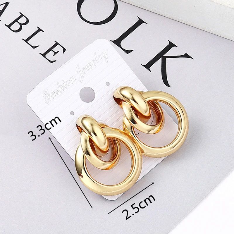 Other Gold Color Metal Twisted Earring Size ONE SIZE - 5 Thumbnail