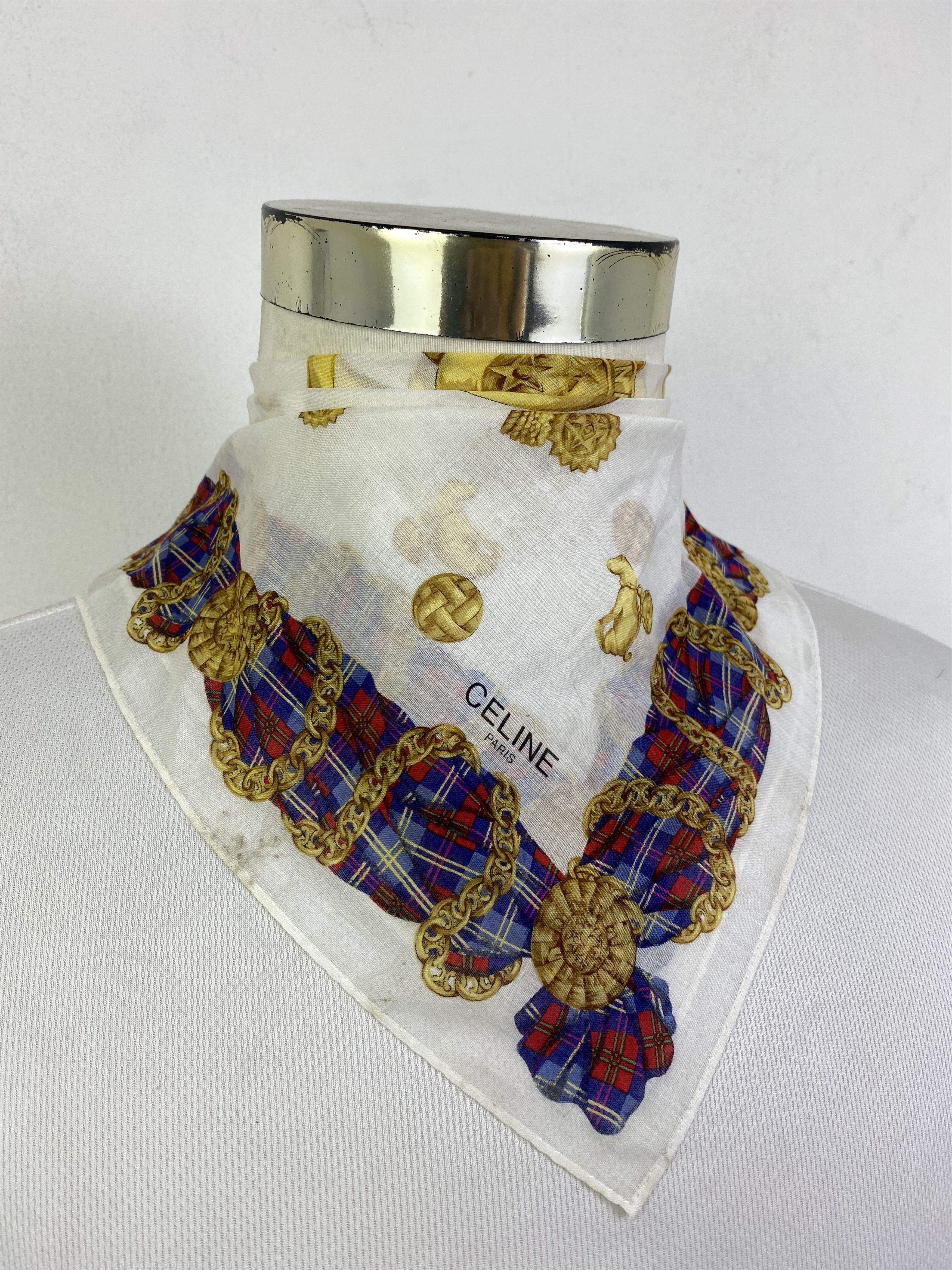 Celine Vintage Celine Handkerchief / Neckerchief / Bandana HKC1027 Size ONE SIZE - 2 Thumbnail