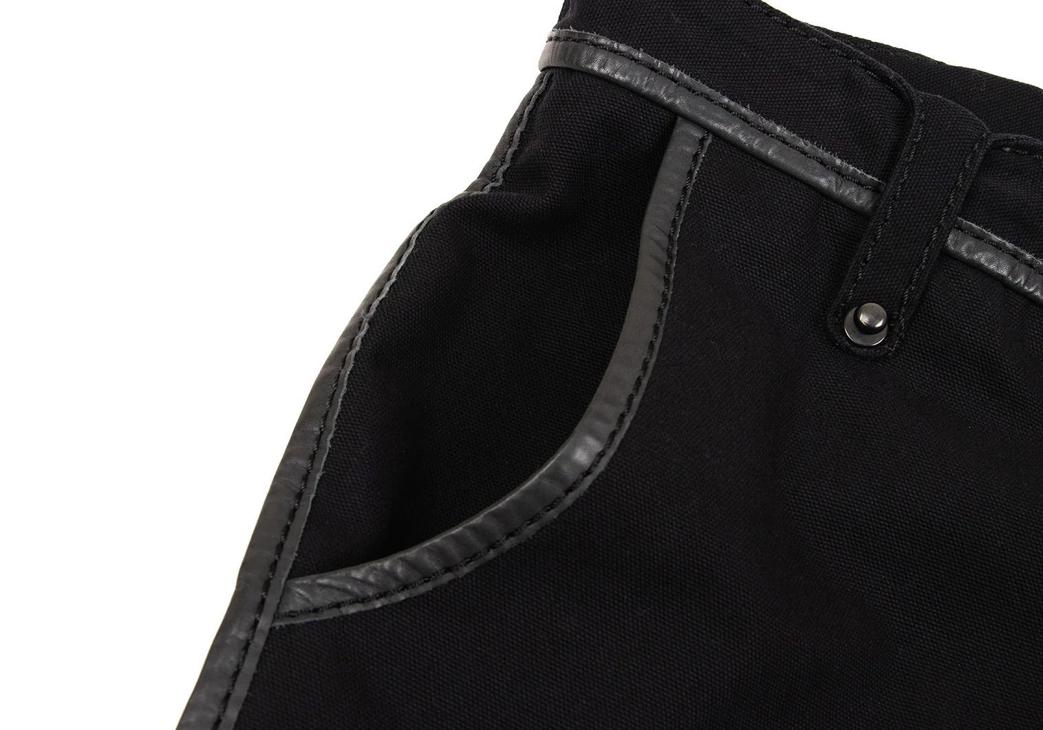 Issey Miyake Leather-Piped Canvas Pants in Black 2 Size US 32 / EU 48 - 7 Thumbnail