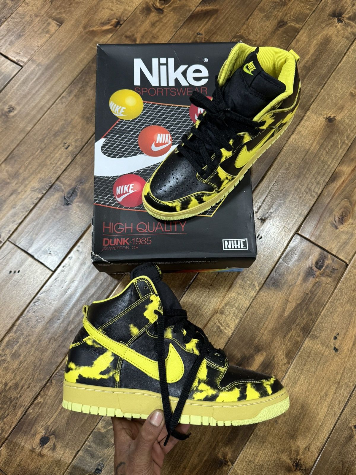 Nike Nike Dunk High 1985 SP Yellow Strike Size US 9.5 / EU 42-43 - 10 Thumbnail
