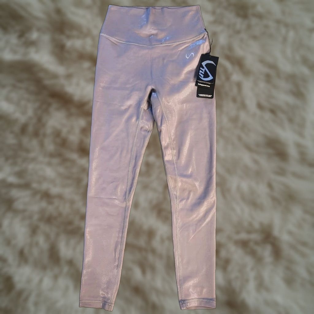 Vintage TLF Take Life Further Diamond 2.0 Leggings Womens Small Silver High Waisted New! Size 28" / US 6 / IT 42 - 1 Thumbnail