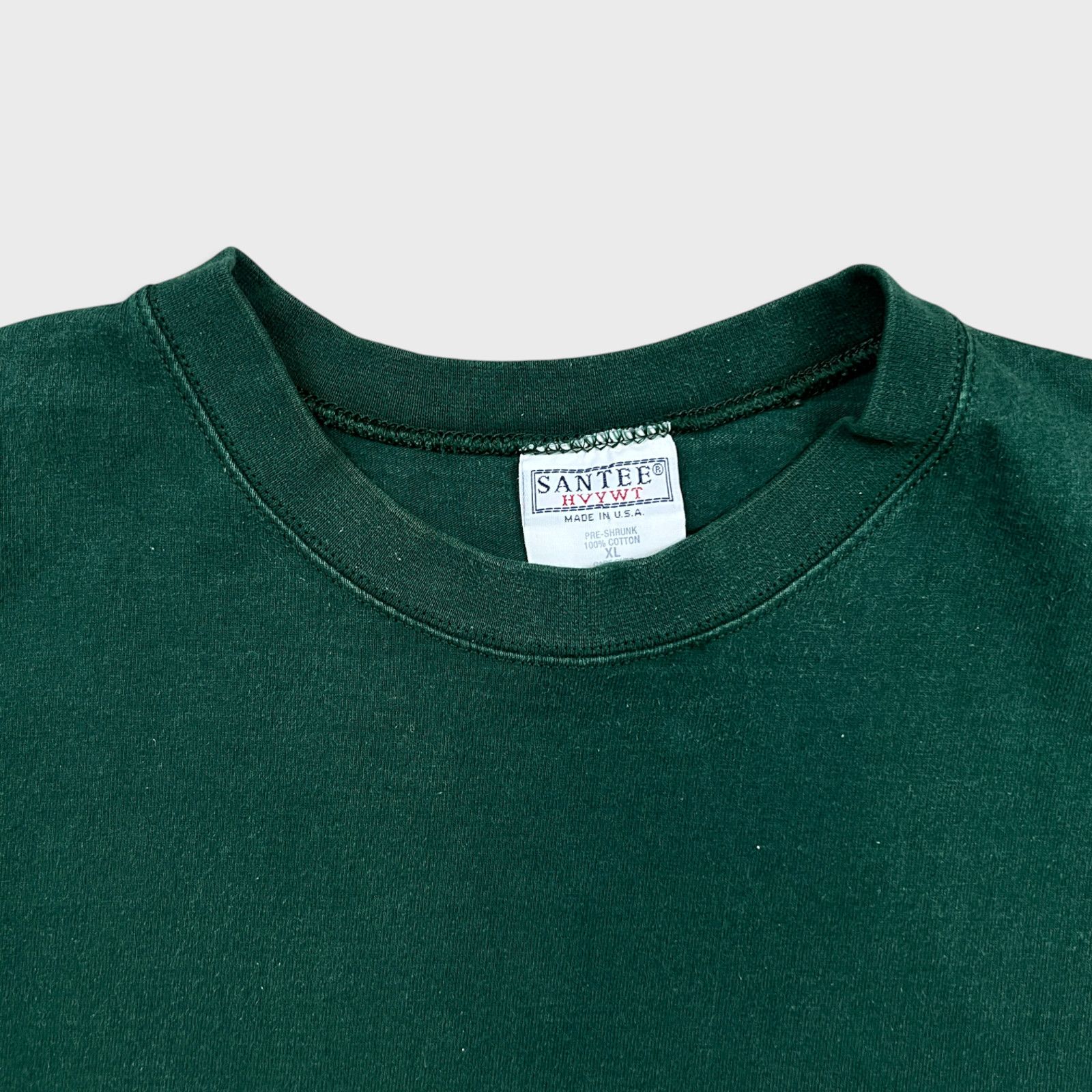 Vintage Vintage 90s Blank T Shirt Heavyweight Faded Short Sleeve Tee Size US XL / EU 56 / 4 - 2 Thumbnail