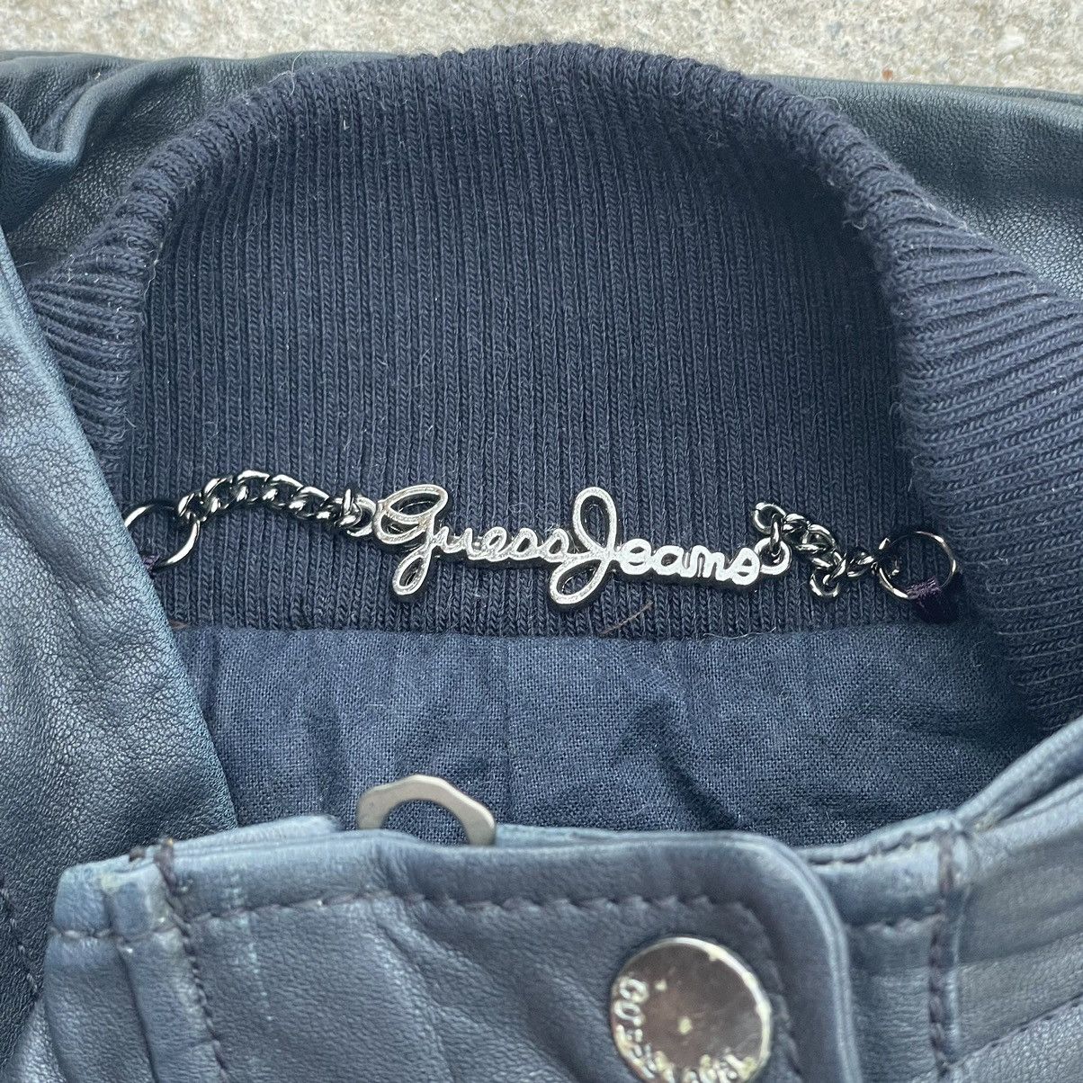 Guess “GUESS” AVANT GARDE TURTLE NECK LEATHER JACKET Size XS / US 0-2 / IT 36-38 - 6 Thumbnail