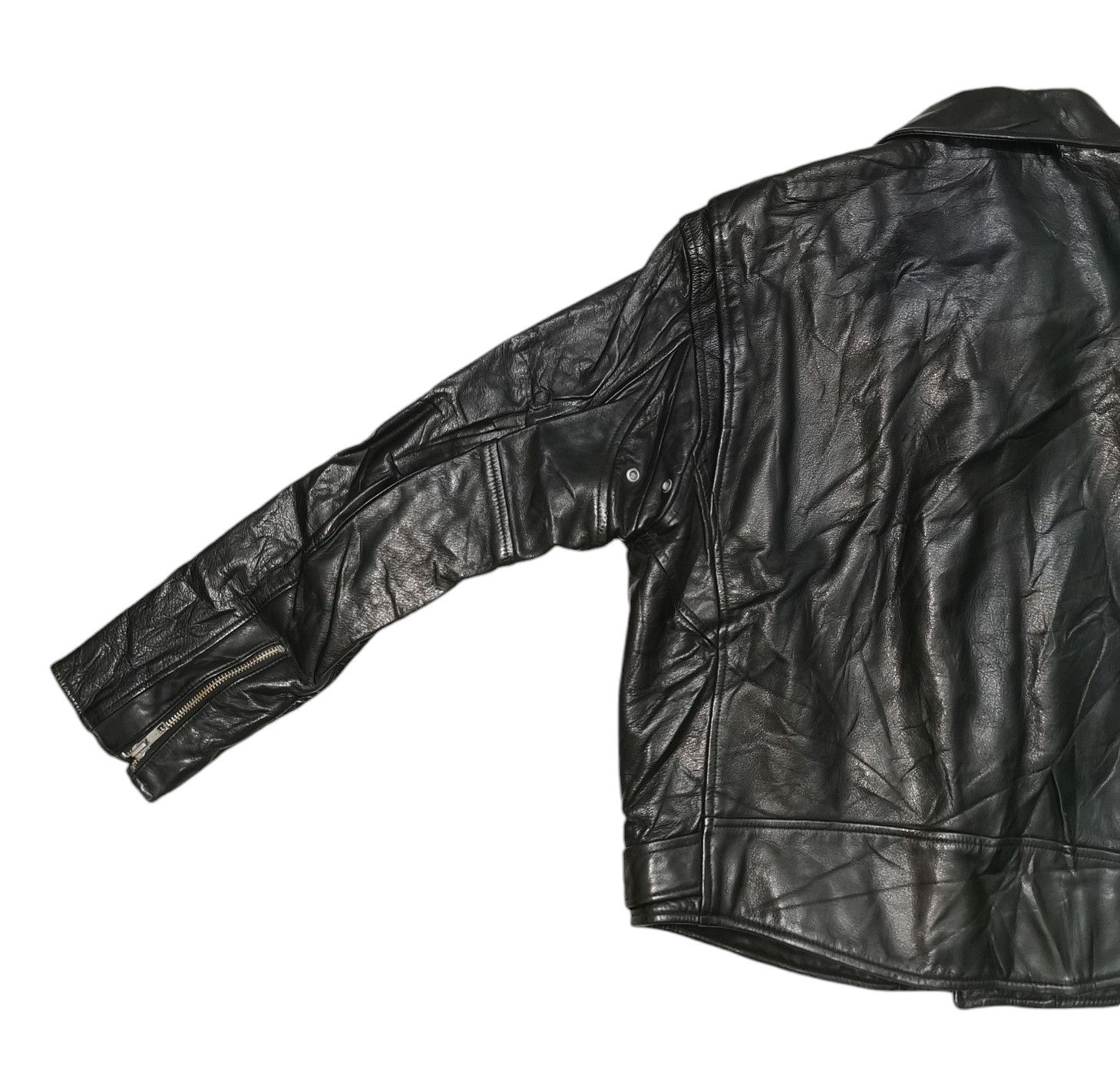 Japanese Brand Time & Tide Double Collar Leather Rider Jacket Size US M / EU 48-50 / 2 - 8 Thumbnail