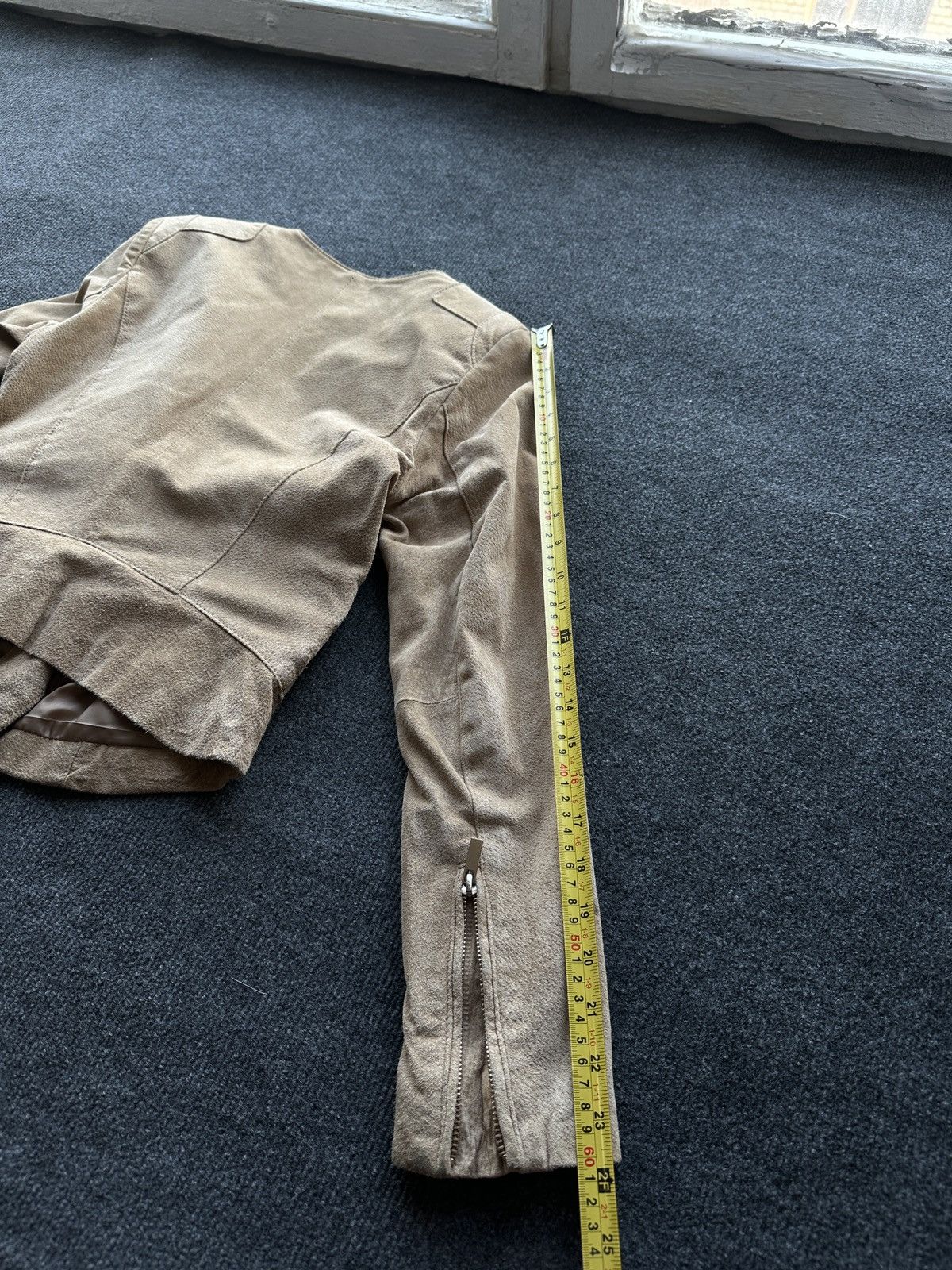 Other 🚨Y2K RICK OWENS TYPE DIRTY SLIM FIT ZIP LEATHER JACKET Size S / US 4 / IT 40 - 15 Thumbnail