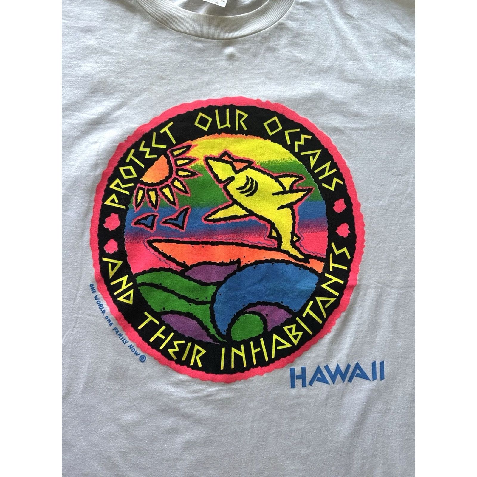 Vintage VINTAGE Carribean Dream T-Shirt Mens XL White 80s Single Stitch Ocean Protect The Ocean NWOT Size US XL / EU 56 / 4 - 2 Thumbnail