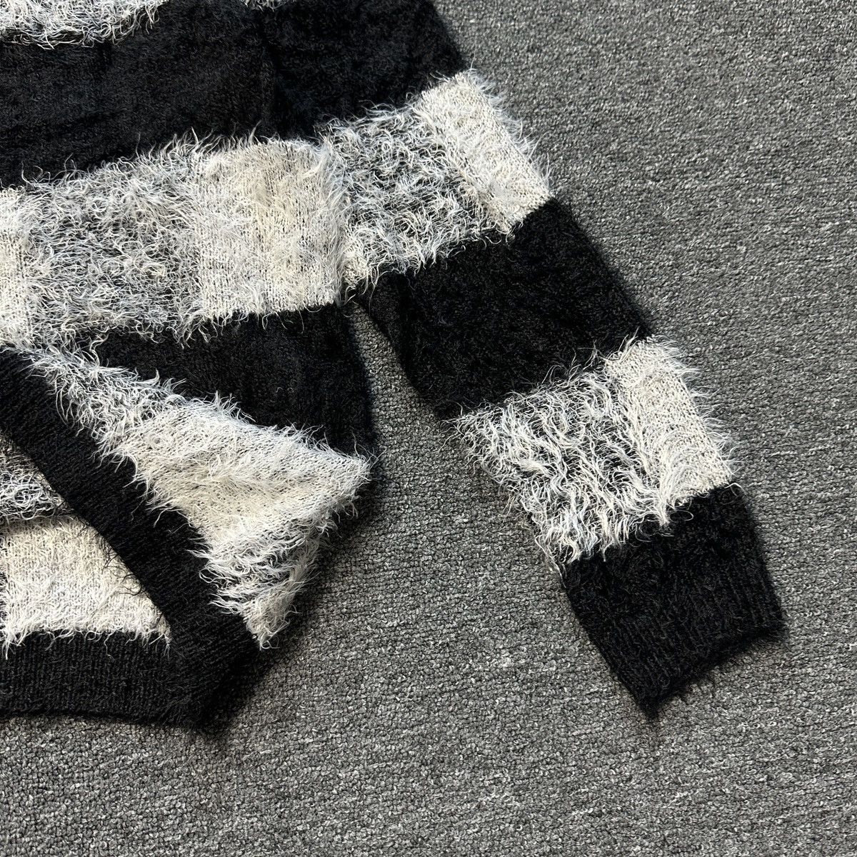 Seditionaries Vintage Stripe Mohair Teddy Grass Style Sweater Size US S / EU 44-46 / 1 - 4 Thumbnail
