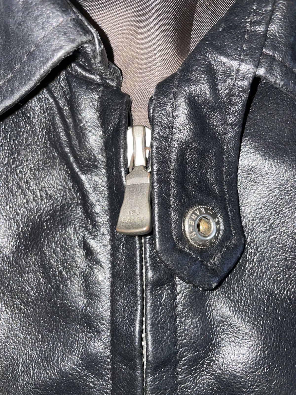 Ted Baker TED BACKER London Leather Jacket Size US L / EU 52-54 / 3 - 3 Thumbnail