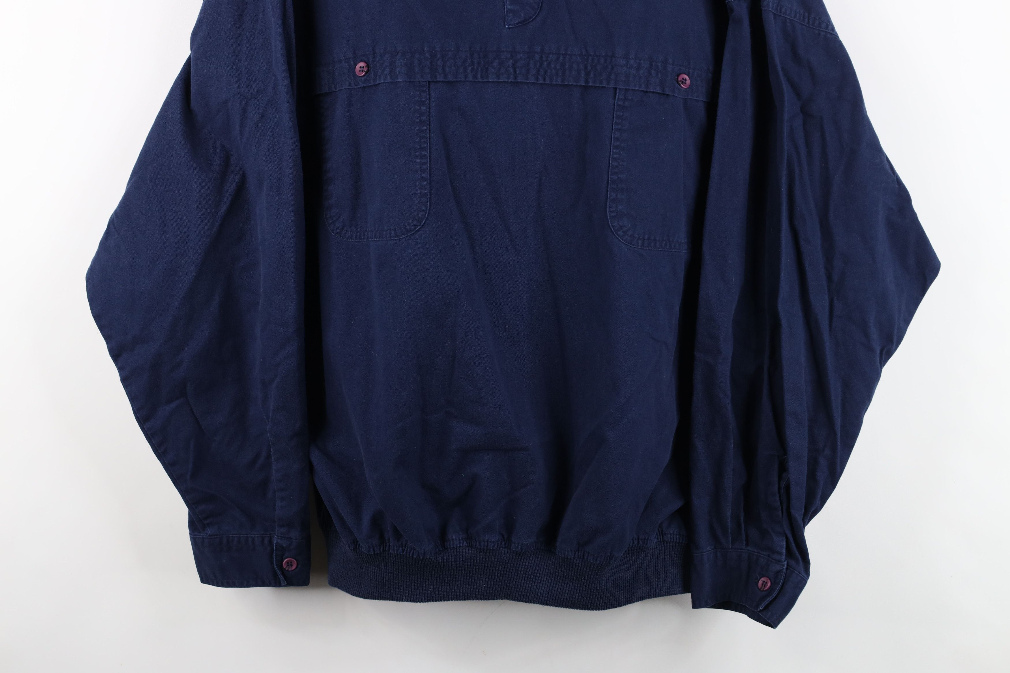 Members Only Vintage 90s Members Only Collared Pullover Jacket Navy Blue Size US XL / EU 56 / 4 - 3 Thumbnail
