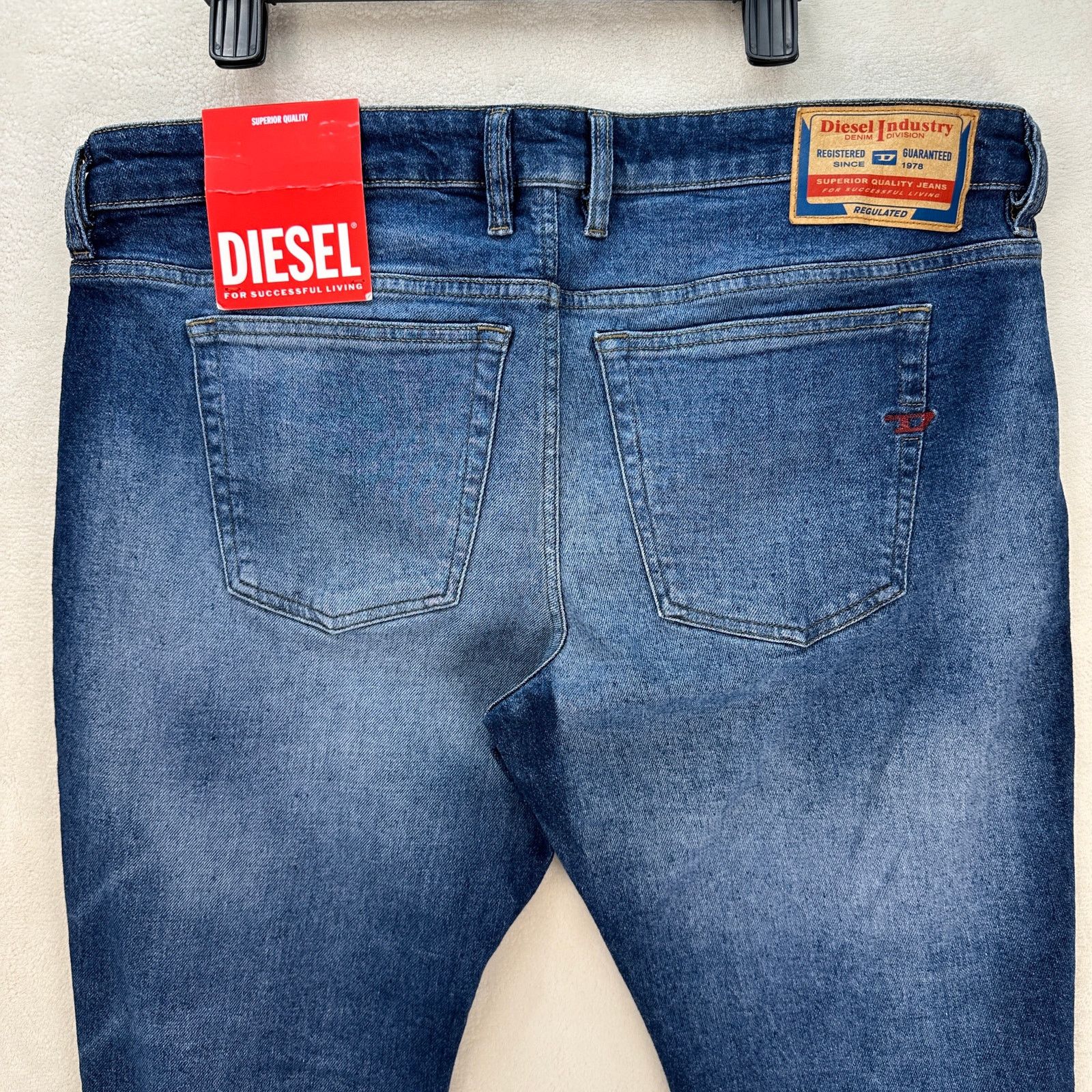 Diesel DIESEL INDUSTRY SLEENKER MEN'S 38X30 TAPER STRAIGHT JEANS MA Size US 38 / EU 54 - 8 Thumbnail