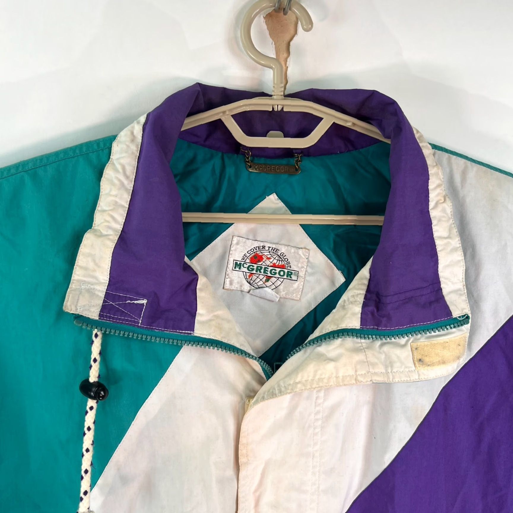 McGregor VINTAGE McGregor Windbreaker Shirt Adult M Purple Teal Retro 70s Mens Size US M / EU 48-50 / 2 - 2 Thumbnail