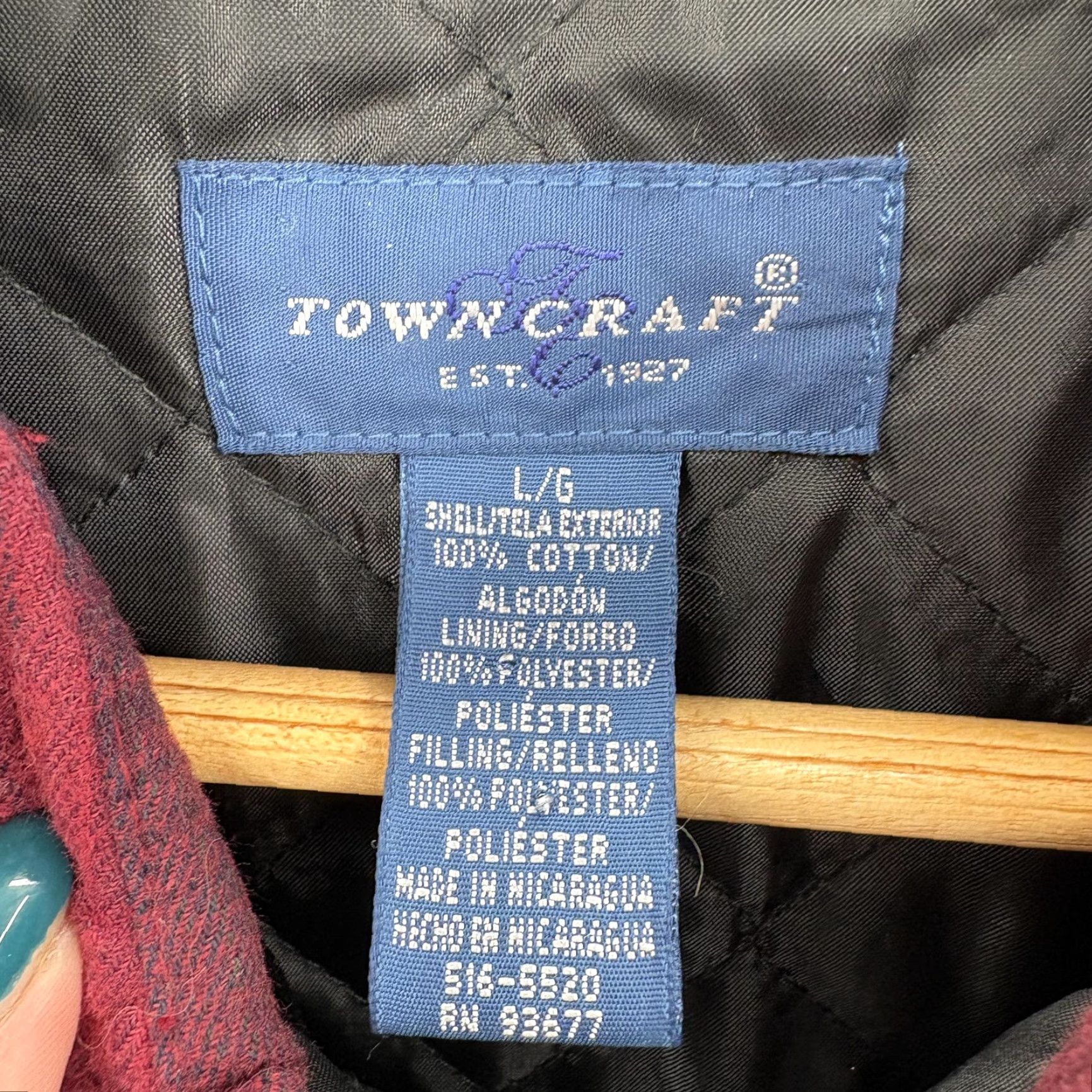Vintage VINTAGE Towncraft Shirt Jacket Mens L Red Plaid Flannel Quilted Lined Insulated Casual Workwear Jacket Size US L / EU 52-54 / 3 - 4 Thumbnail