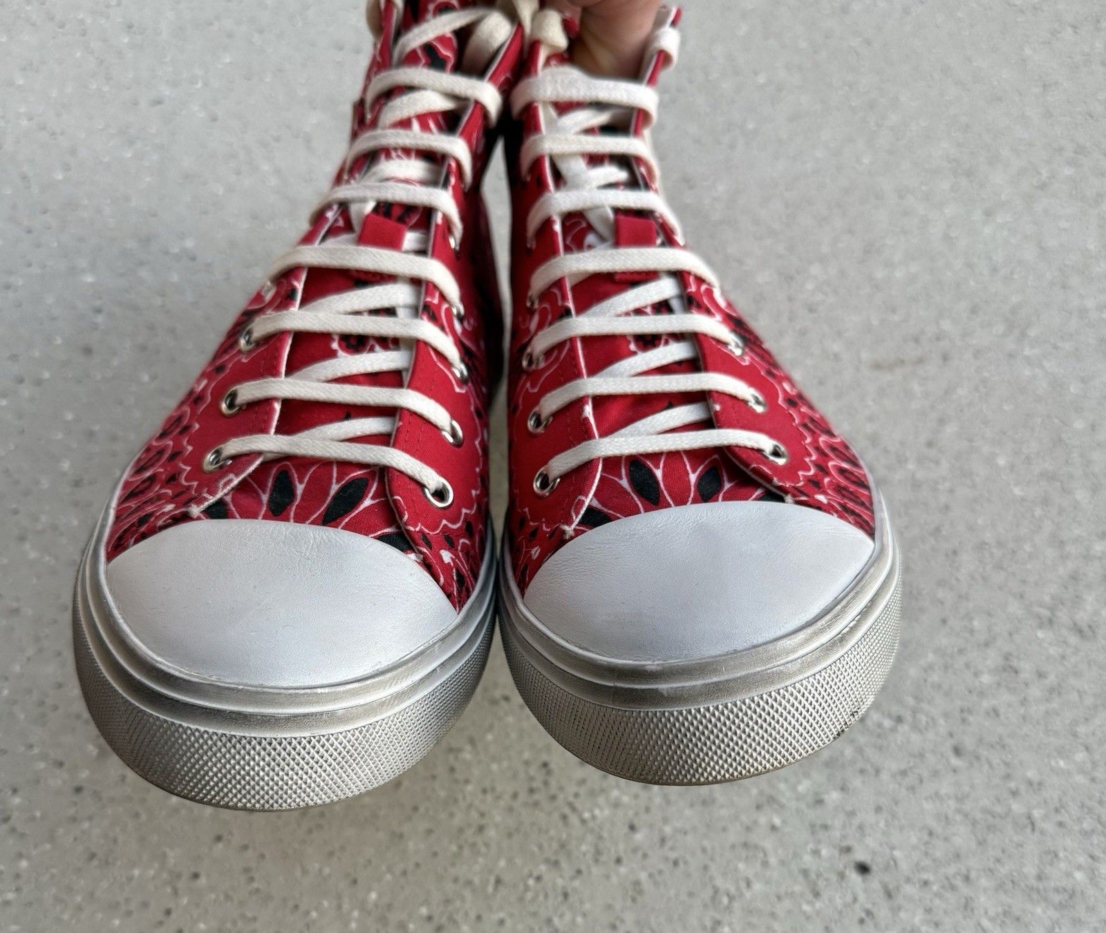 Saint Laurent Paris Saint Laurent Canvas Bedford Bandana Mens High Top Sneakers Size US 9 / EU 42 - 10 Thumbnail