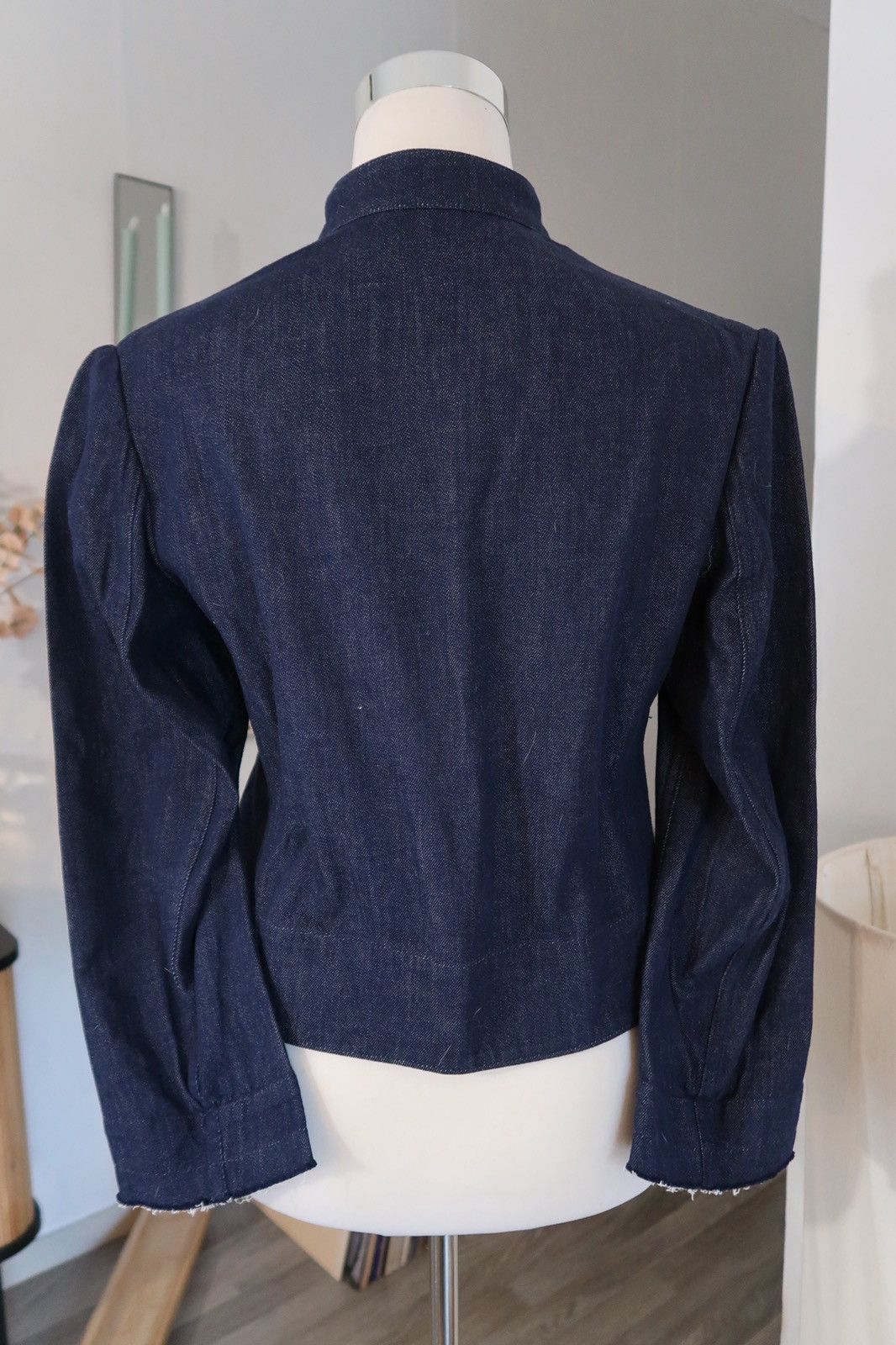 Yohji Yamamoto Raw denim Yohji Yamamoto jacket with mandarin collar Size 38R - 5 Thumbnail