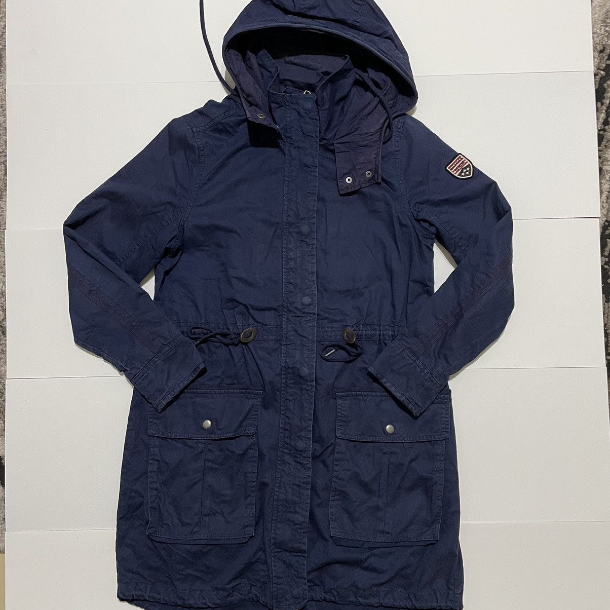 Tommy Hilfiger Hilfiger Denim Blue Women's Lightweight Waterproof Jacket Size S / US 4 / IT 40 - 1 Thumbnail