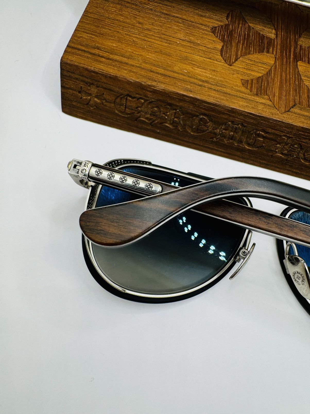 Chrome Hearts Chrome Hearts Wood Preyank Sunglasses Size ONE SIZE - 10 Thumbnail