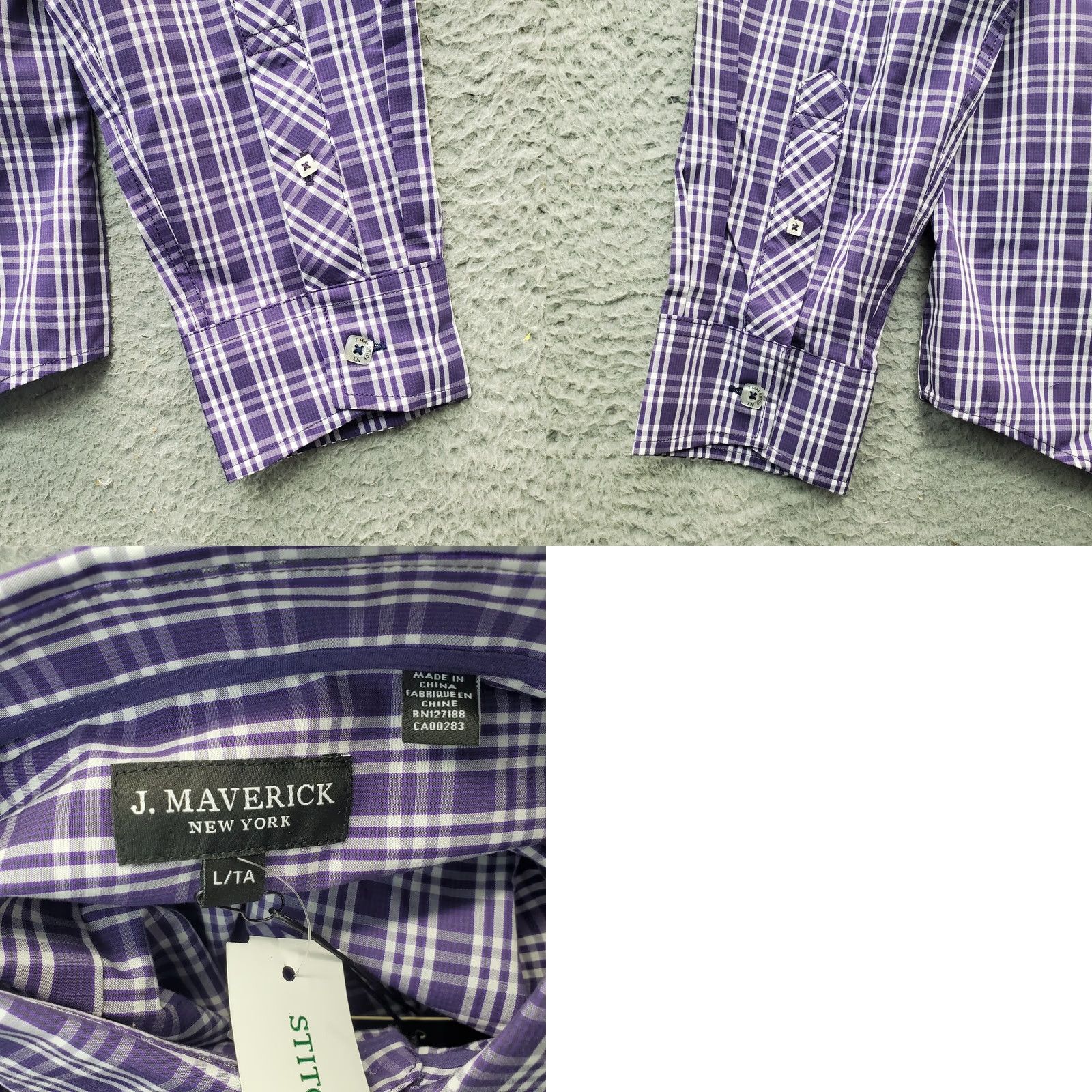 Vintage J. Maverick New York Casual Shirt Mens Large Multi Plaid Slim Fit Button Down Size US L / EU 52-54 / 3 - 8 Thumbnail