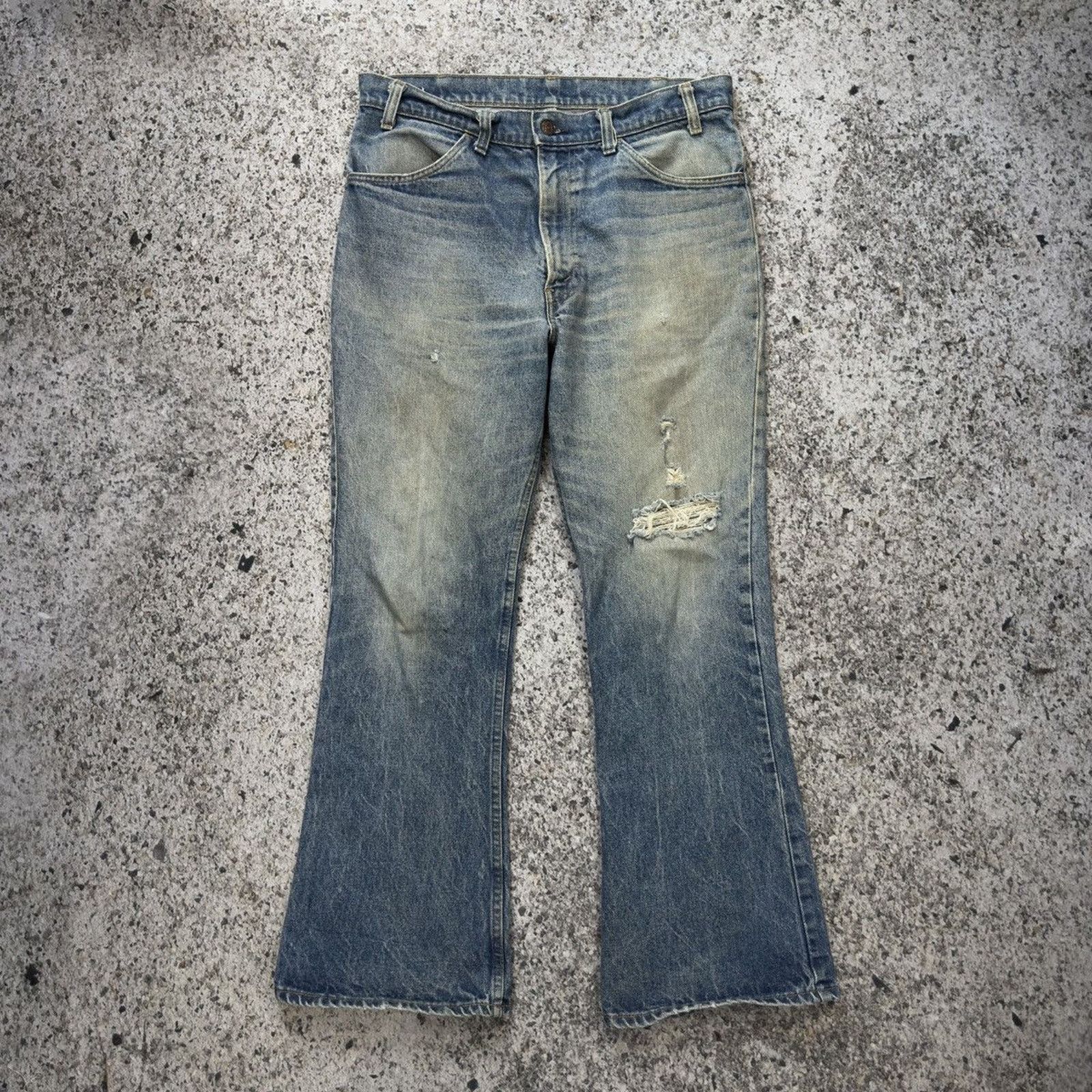 Levi's Vintage 70s Levi's 646 Orange Tab Flare Bellbottom Jeans Size US 34 / EU 50 - 1 Thumbnail