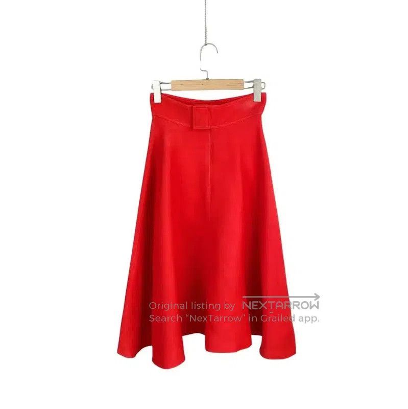 Dior Dior Red Cashmere Midi Skirt for Women . Size 28" / US 6 / IT 42 - 2 Thumbnail