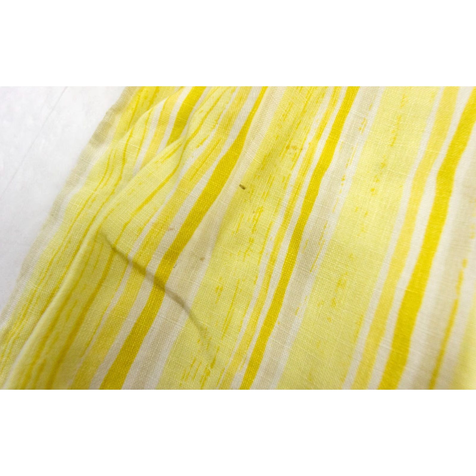 Tommy Bahama Tommy Bahama Mens Medium Yellow Striped Linen Button Up Long Sleeve Shirt Size US M / EU 48-50 / 2 - 7 Thumbnail