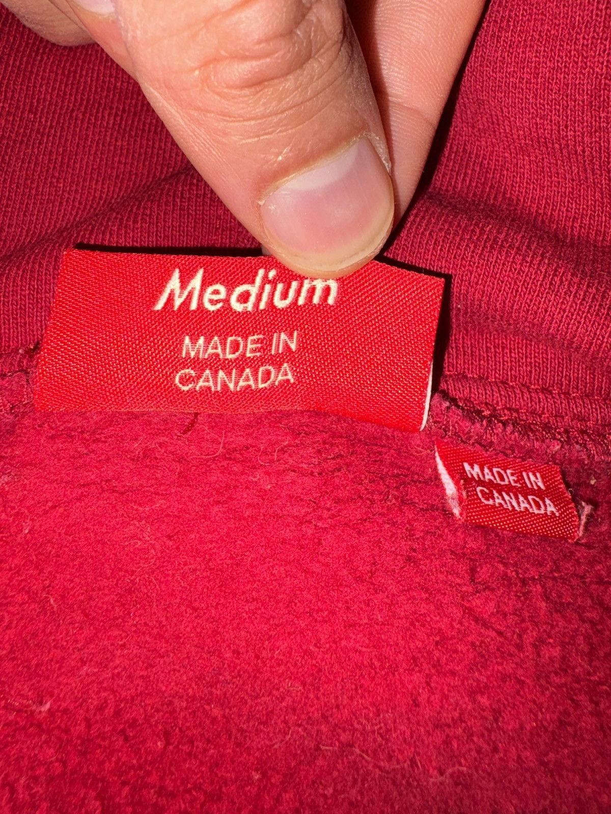 Supreme Supreme small box zip hoodie red burgundy Size US M / EU 48-50 / 2 - 5 Thumbnail