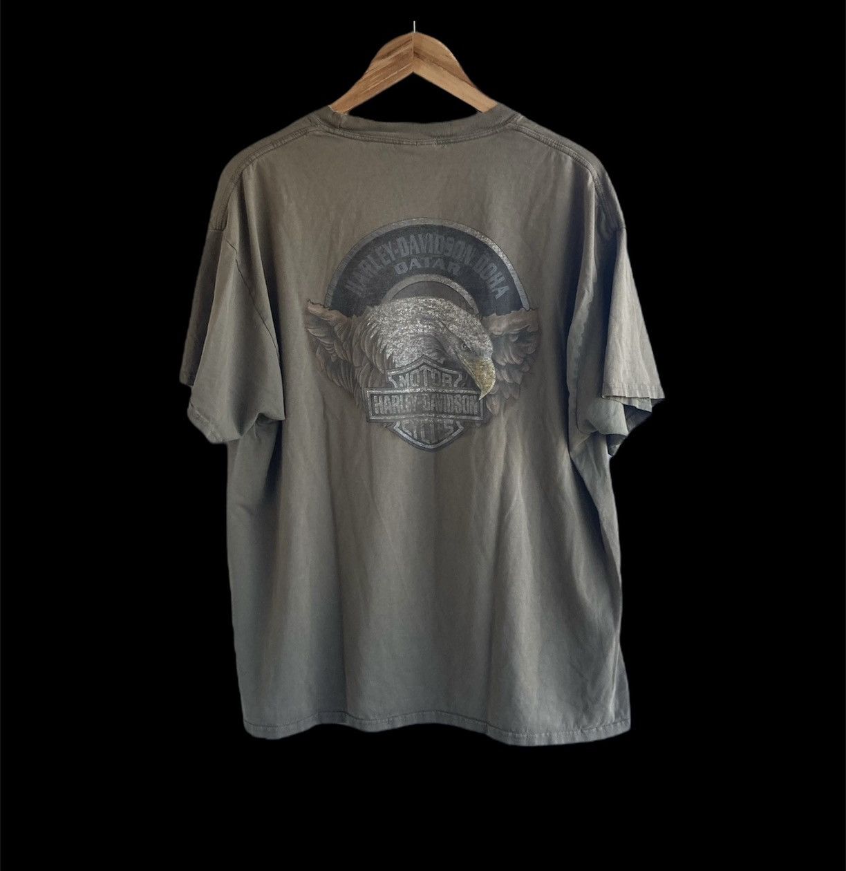 Vintage Harley Davidson Motorcycles Tee Doha Oatar Distressed VTG Size US XL / EU 56 / 4 - 2 Thumbnail