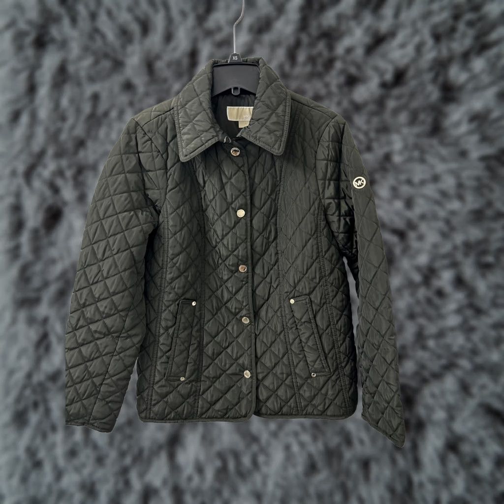 Michael Kors Michael Kors Quilted Jacket Womens M Green Coat Puffer Pockets Monogram Lined Size M / US 6-8 / IT 42-44 - 1 Thumbnail