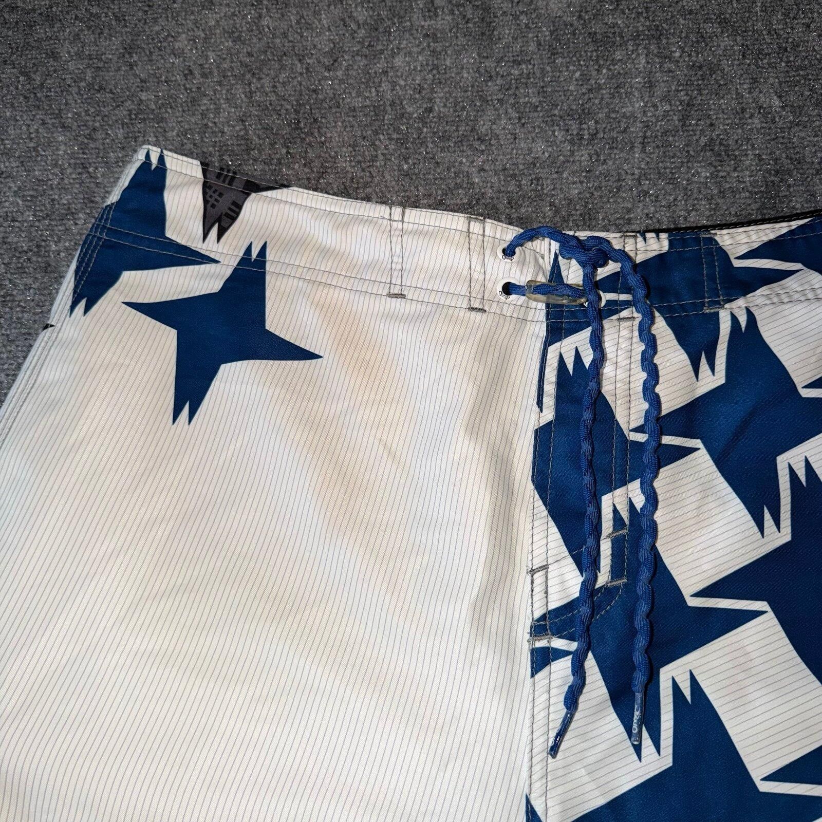 O'Neill O’Neill Blue Stars Lopez Freak Surf Board Shorts Mens XL Vtg Size US 36 / EU 52 - 3 Thumbnail