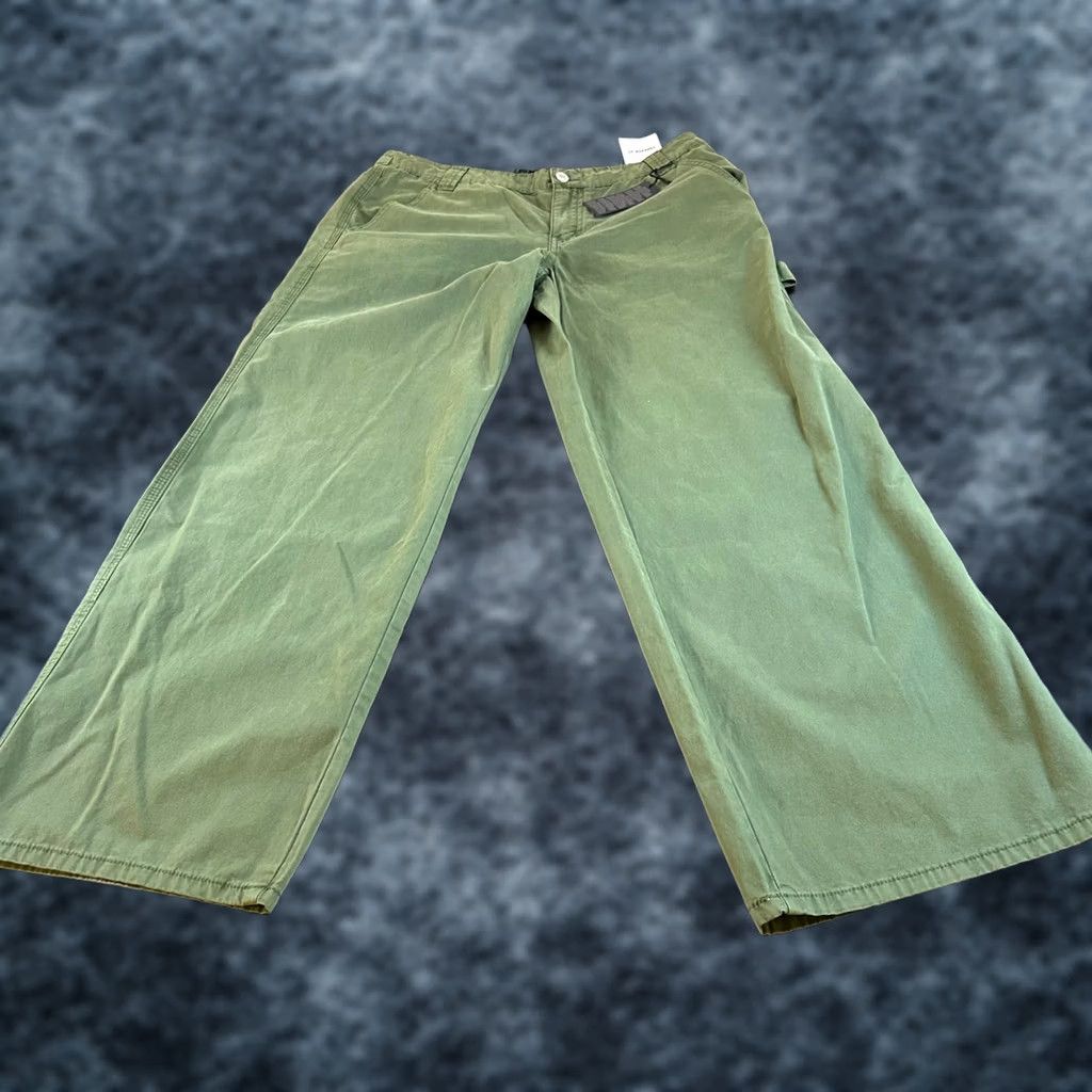 Forever 21 Forever 21 Carpenter Pants Green Wide Leg Womens 34x30" NWT Casual Workwear Twill Pockets Size 36" / US 14 / IT 50 - 1 Thumbnail
