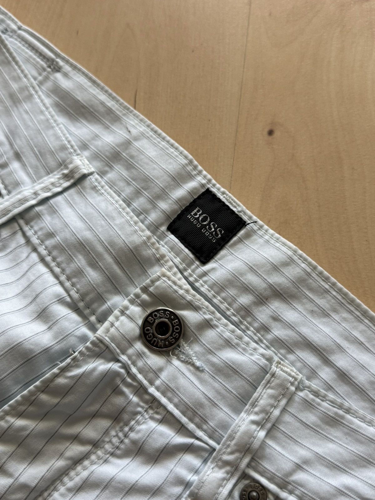 Hugo Boss Hugo Boss Vintage striped chino trousers pants retro y2k Size US 33 - 5 Thumbnail