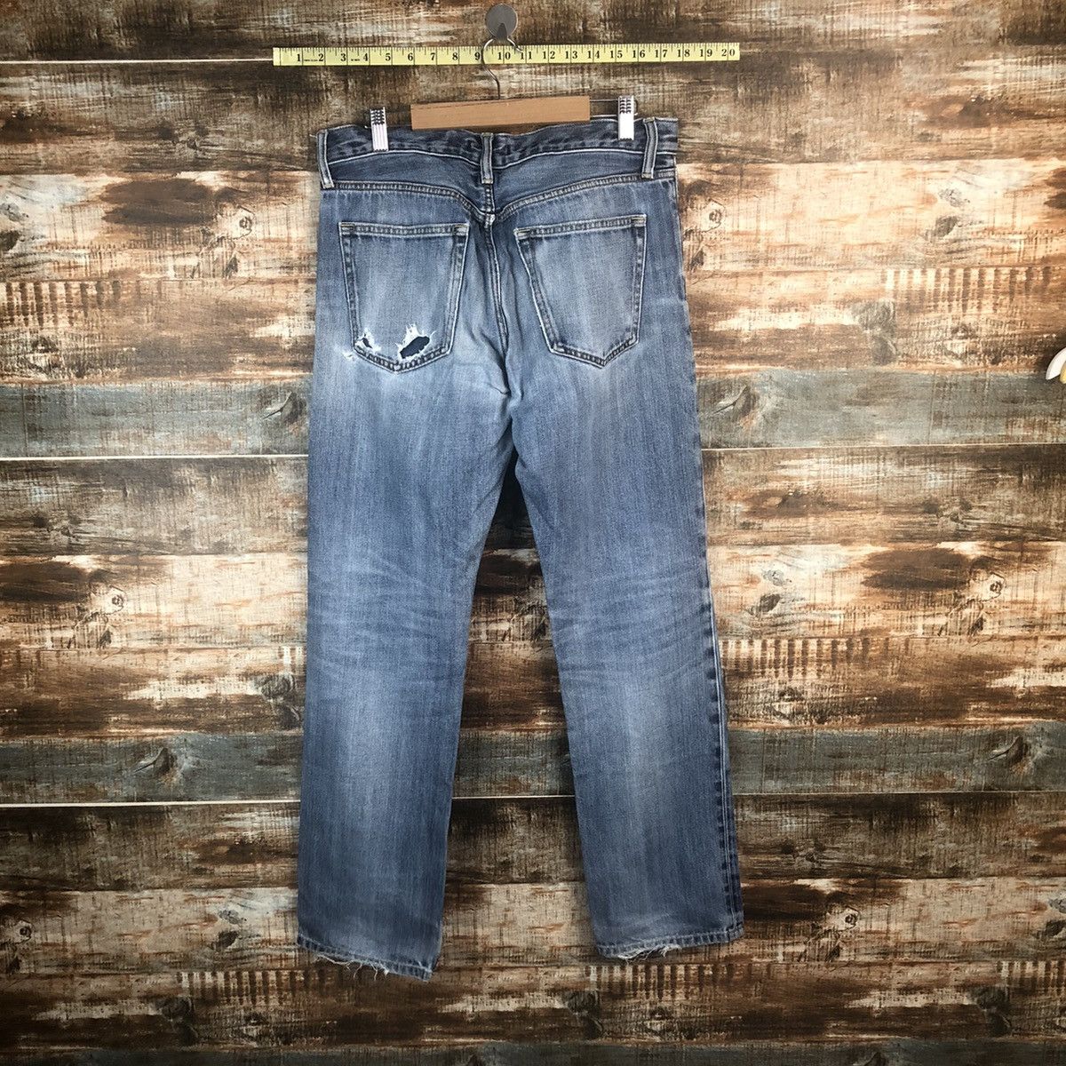 Japanese Brand Uniqlo japan ripped Distressed Denim Pants #A1394 Size US 31 - 18 Thumbnail