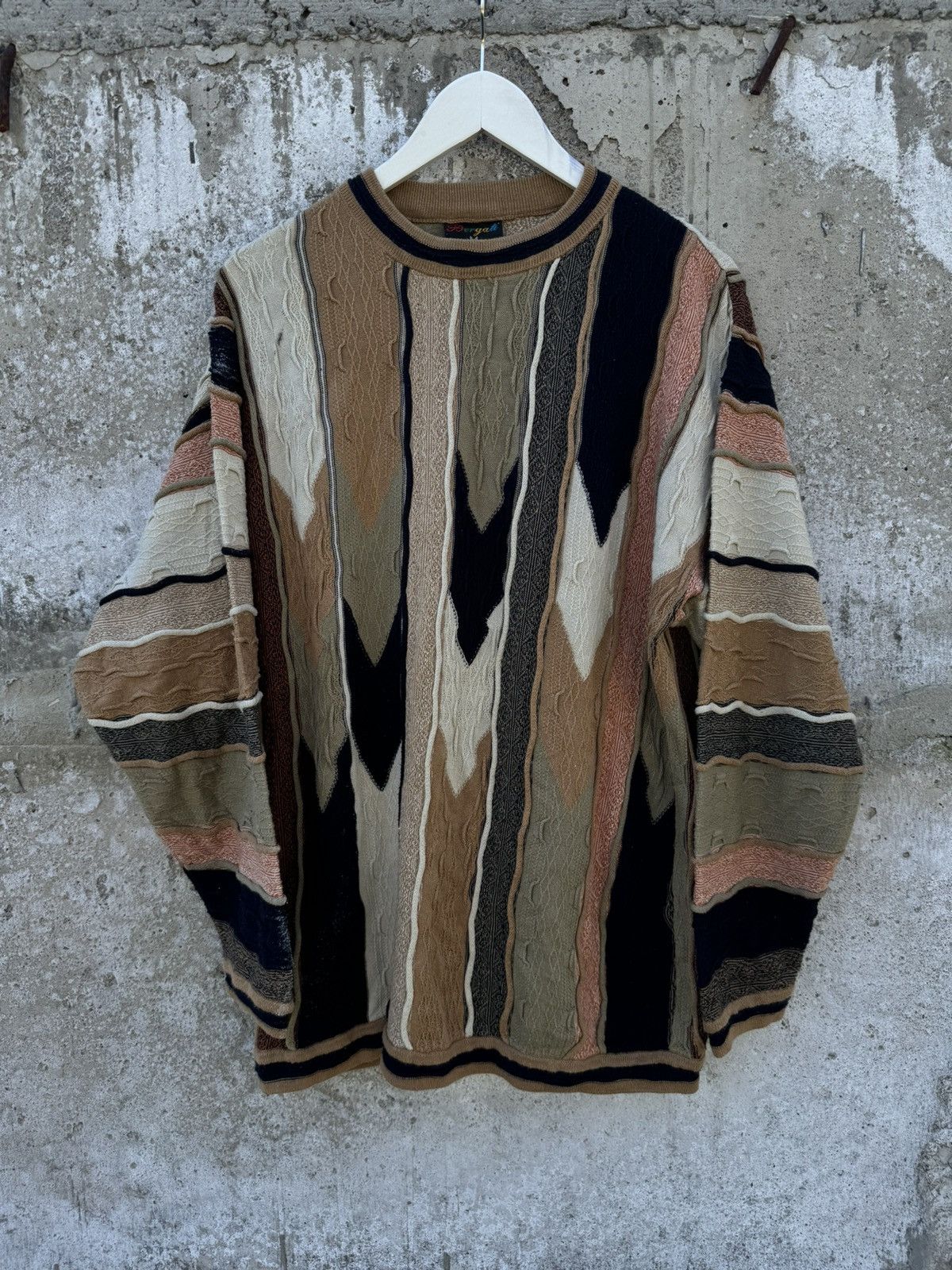 Coogi × Vintage Coogi Style Vintage brown sweater Size US M / EU 48-50 / 2 - 1 Thumbnail