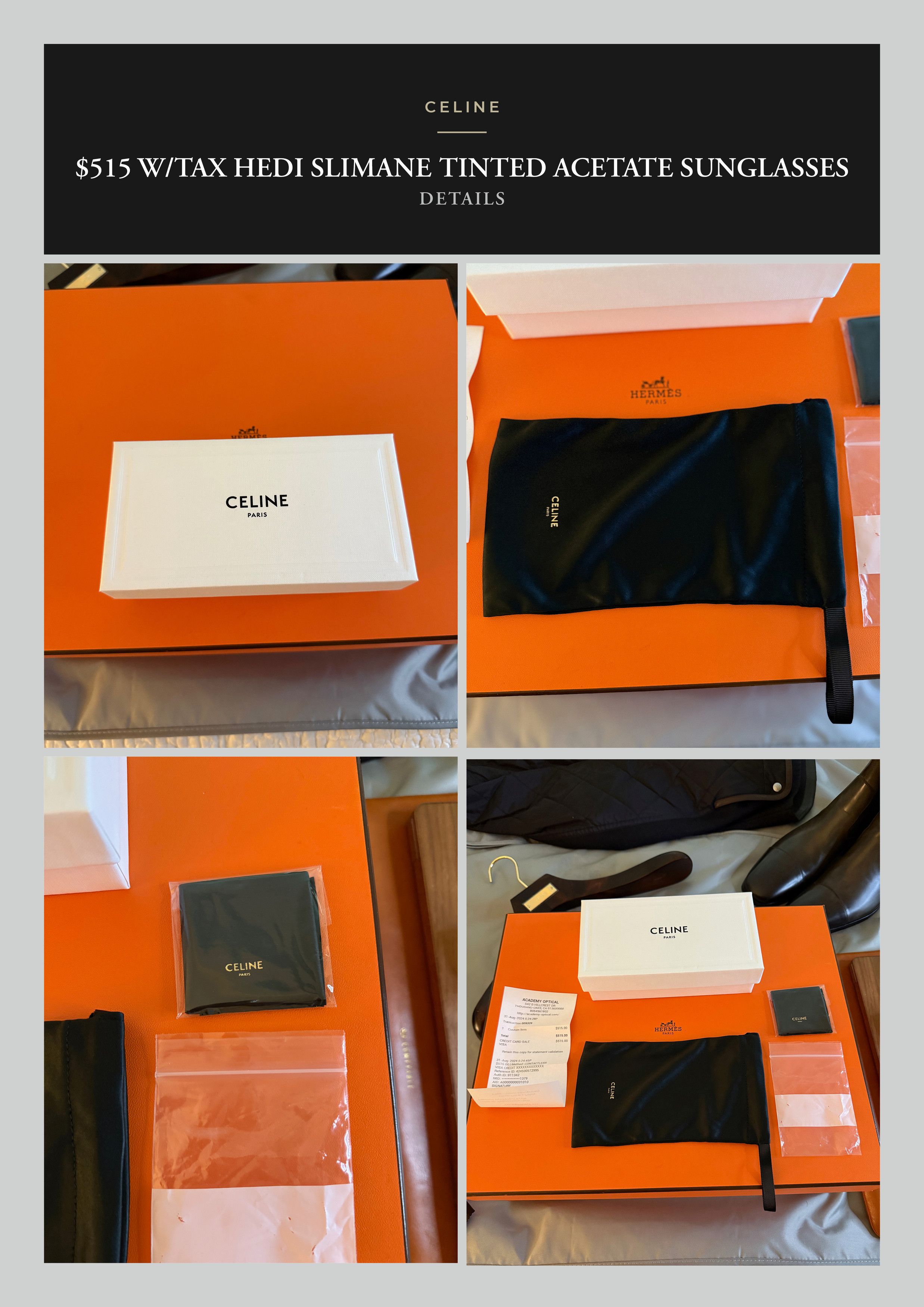 Celine Coveted Effortless Cool NEW $515 w/tax CELINE Tinted Acetate Size ONE SIZE - 16 Thumbnail