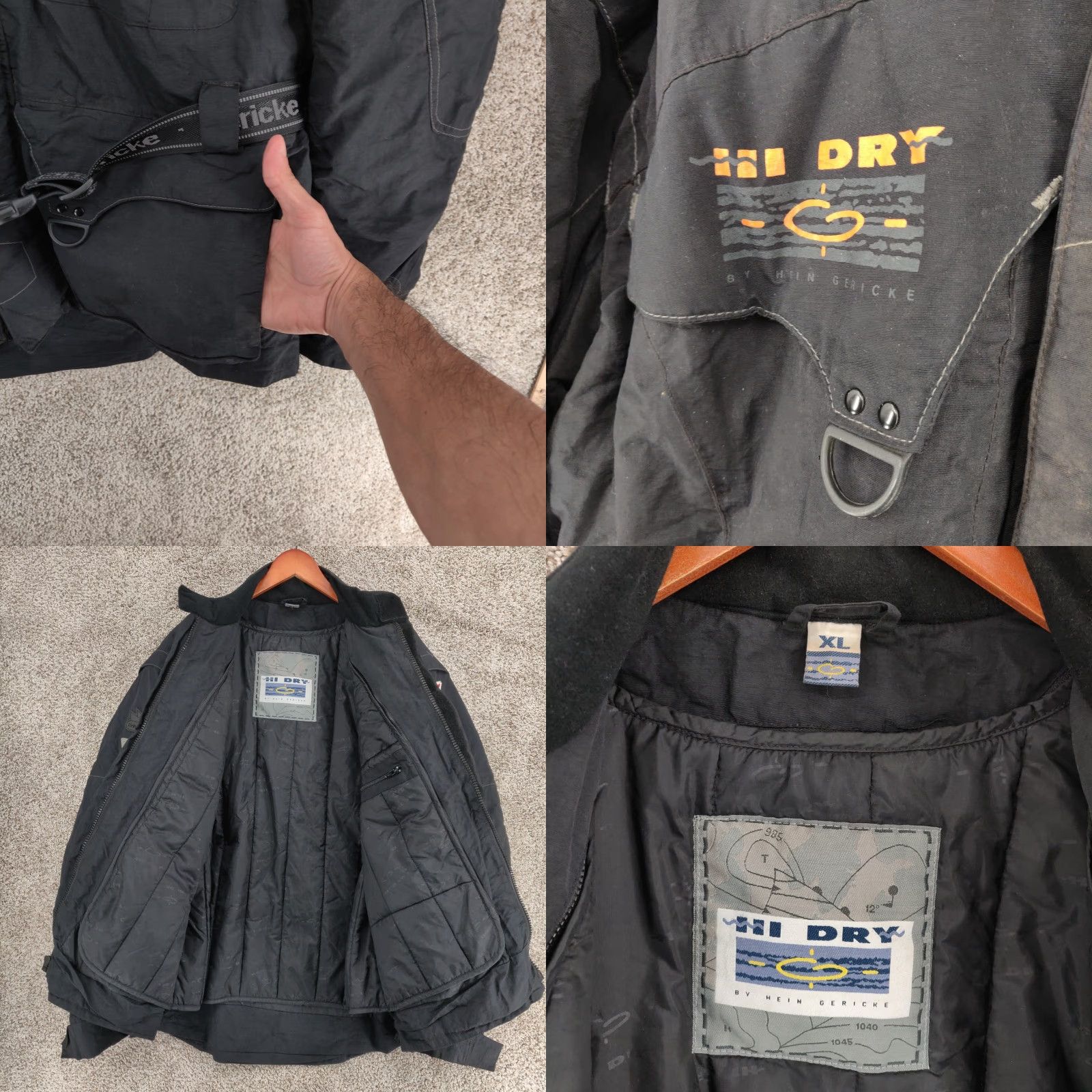 Vintage Hein Gericke Jacket Mens XL Motorcycle Protective Liner Hi Dry Logo Black Size US XL / EU 56 / 4 - 8 Thumbnail